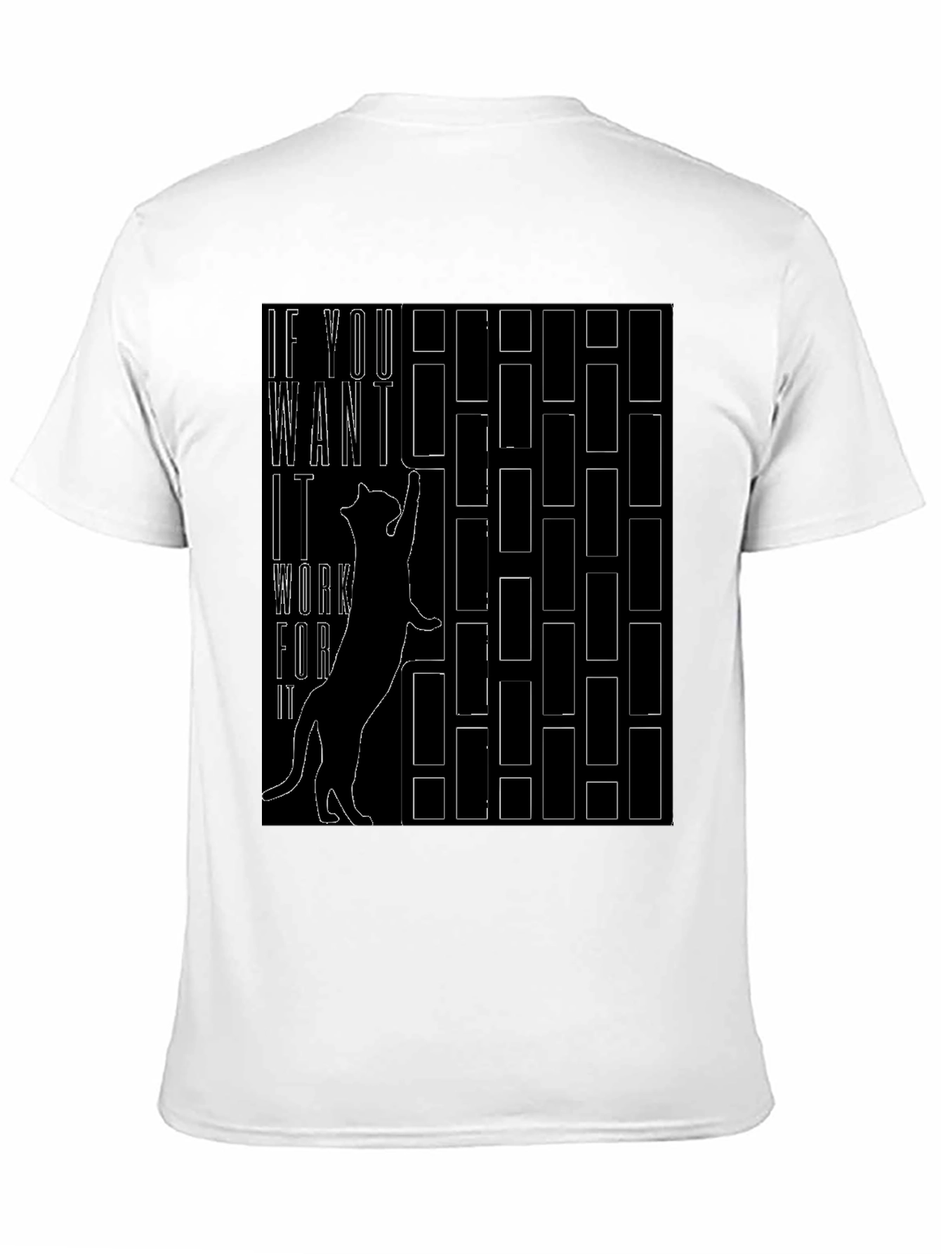 Motivational Cat T-Shirt - Work for It