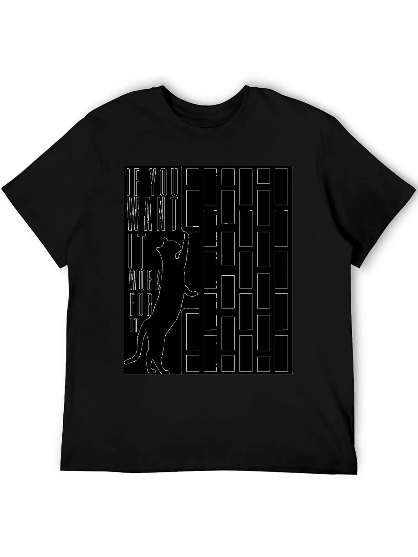 Motivational Cat T-Shirt - Work for It