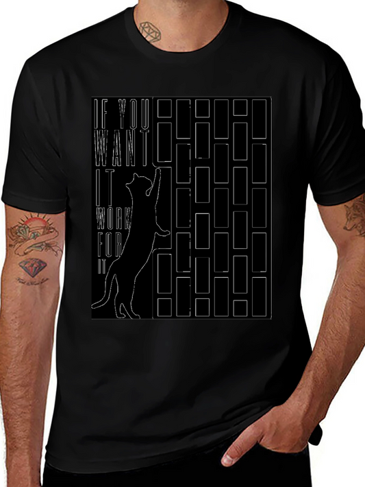 Motivational Cat T-Shirt - Work for It