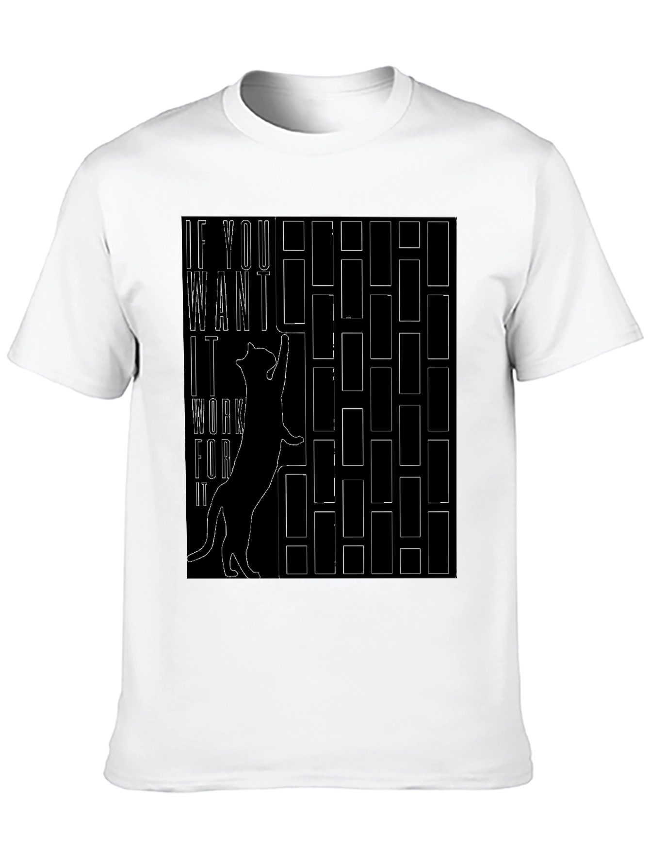 Motivational Cat T-Shirt - Work for It