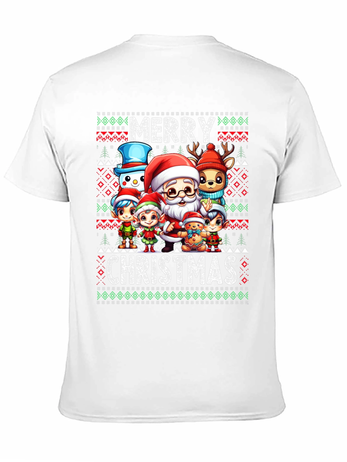 Festive Merry Christmas Cartoon Character T-Shirt