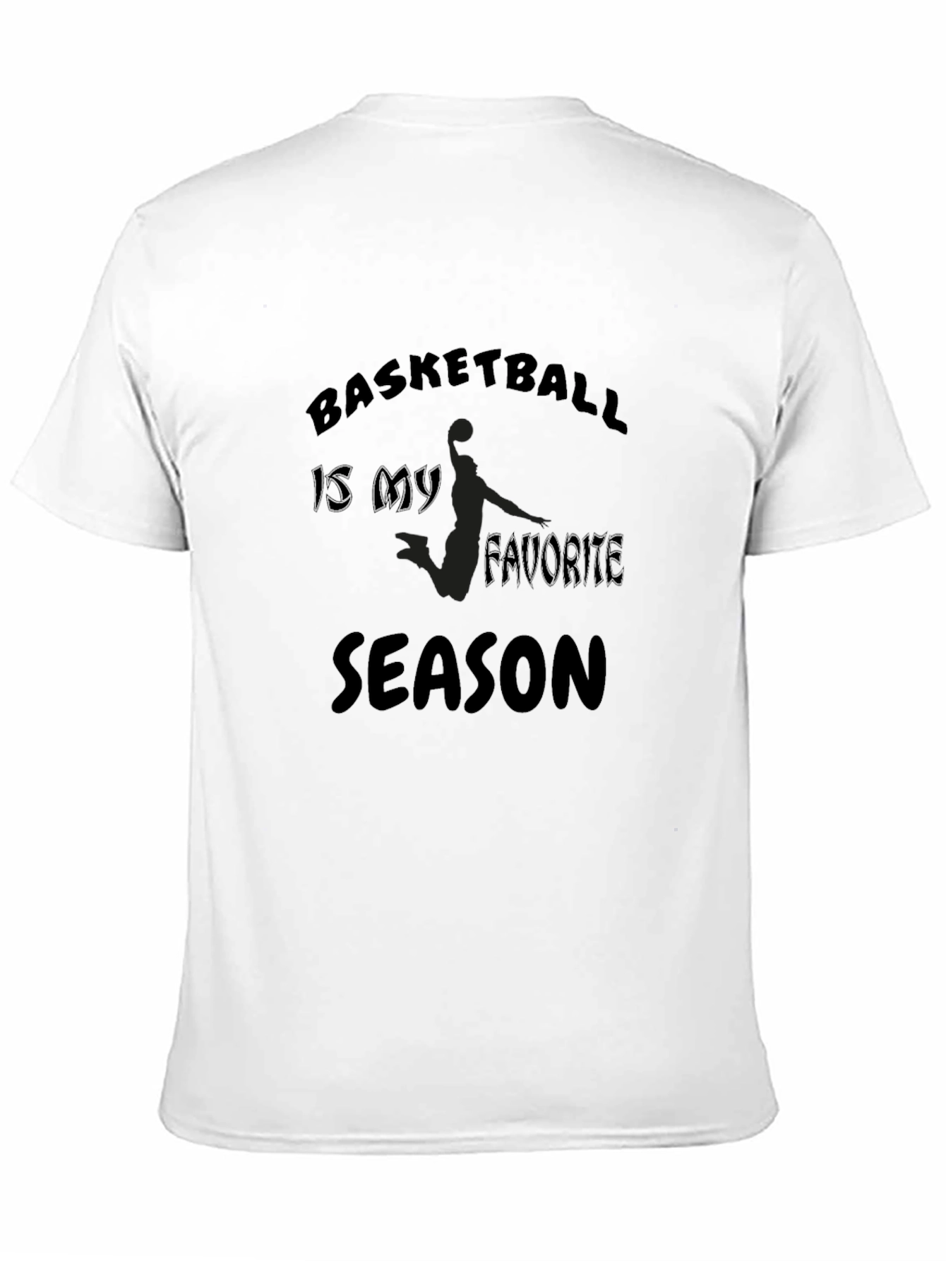 Basketball Season Black Graphic Tee
