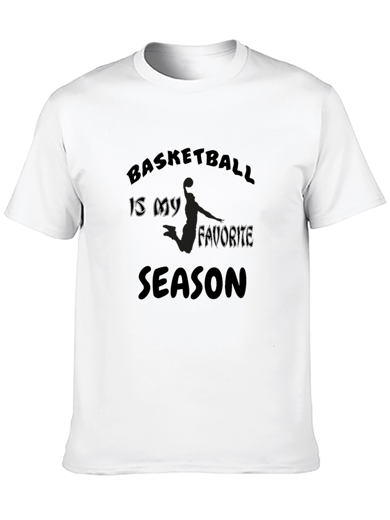 Basketball Season Black Graphic Tee