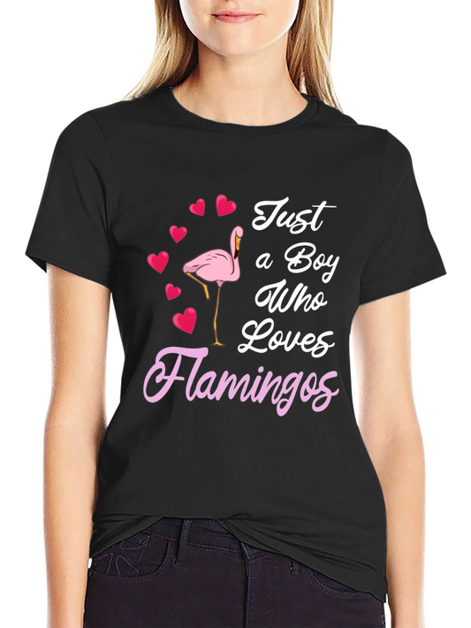 Boy Who Loves Flamingos T-Shirt
