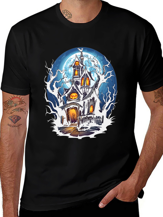 Haunted House Halloween Graphic Tee