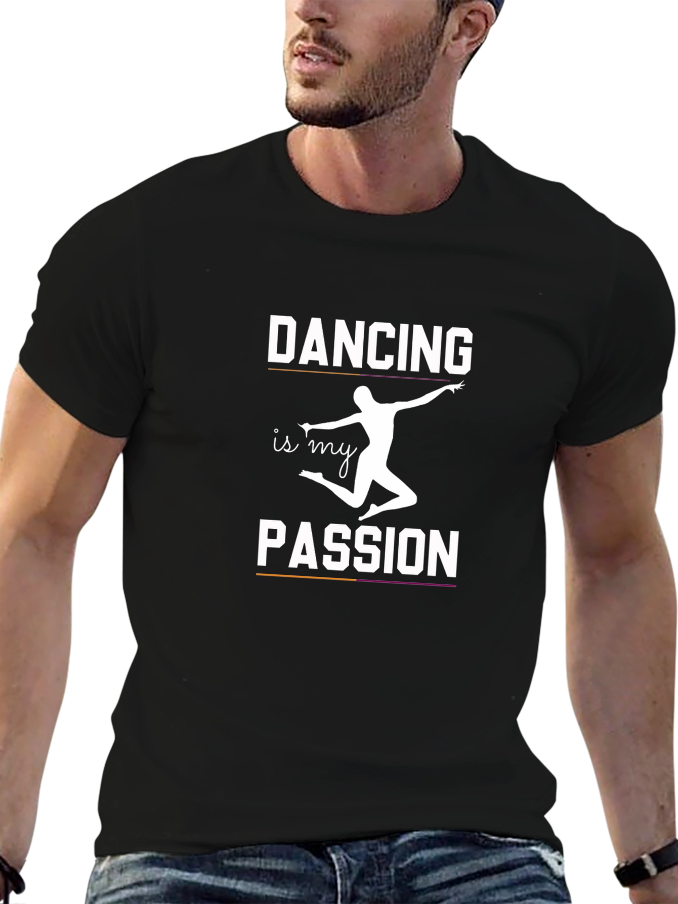 Dancing is My Passion Black Graphic Tee