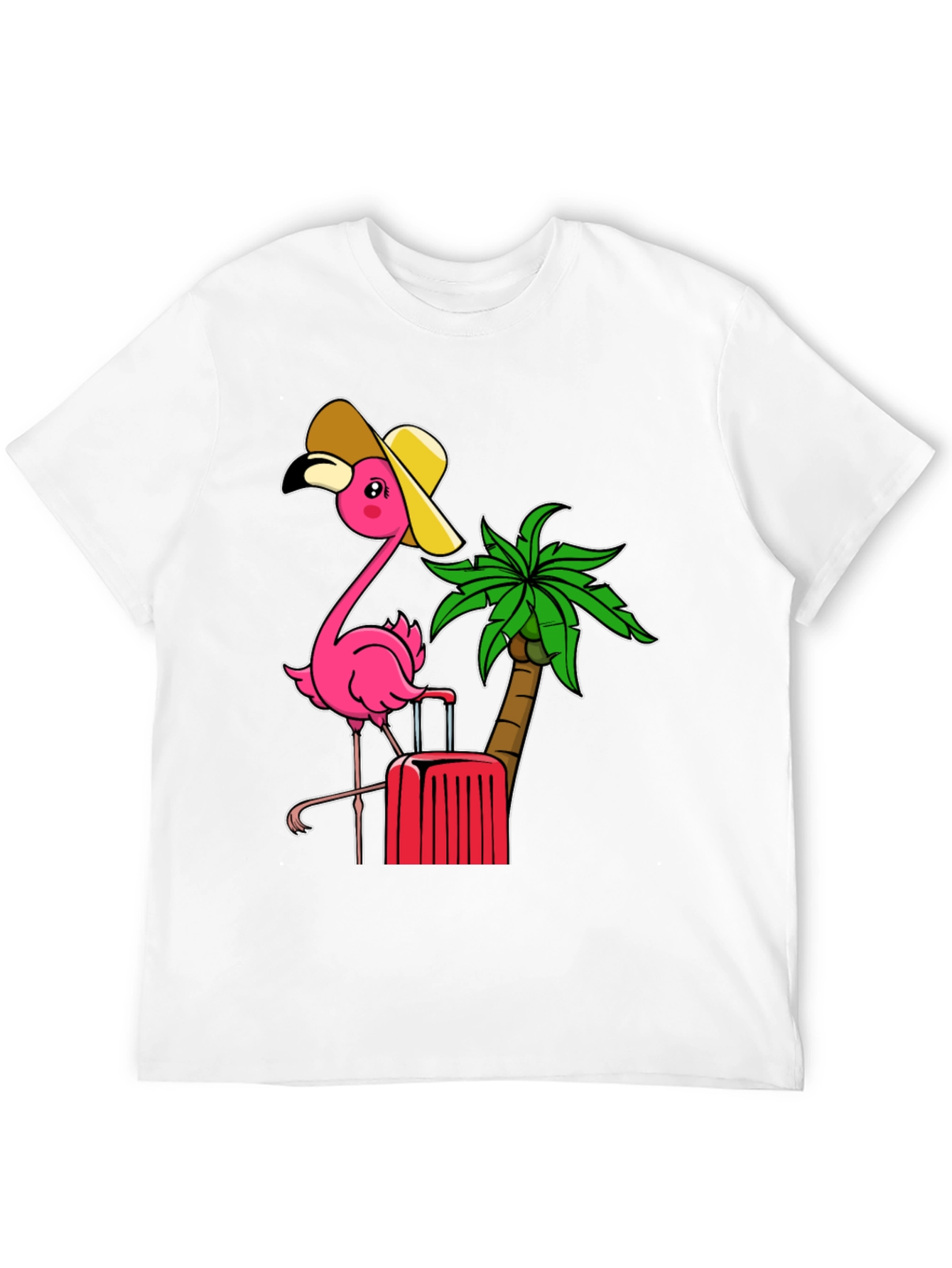Tropical Flamingo Vacation Graphic Tee
