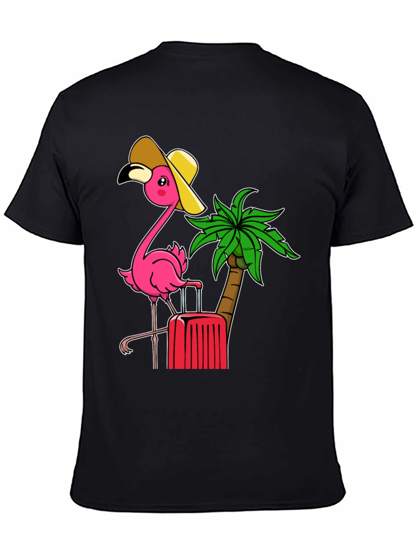 Tropical Flamingo Vacation Graphic Tee