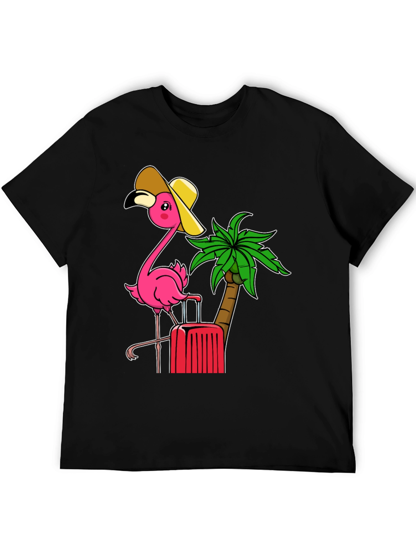 Tropical Flamingo Vacation Graphic Tee