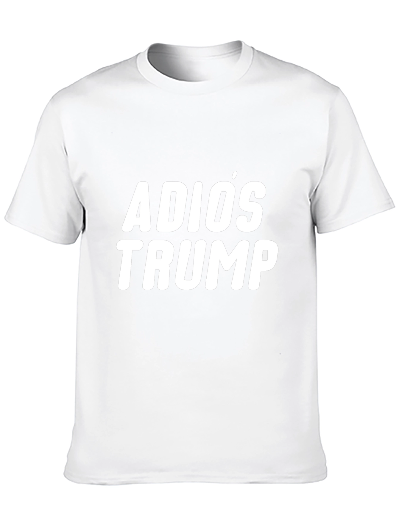 Adios Trump Graphic T-Shirt - Black Crew Neck Tee