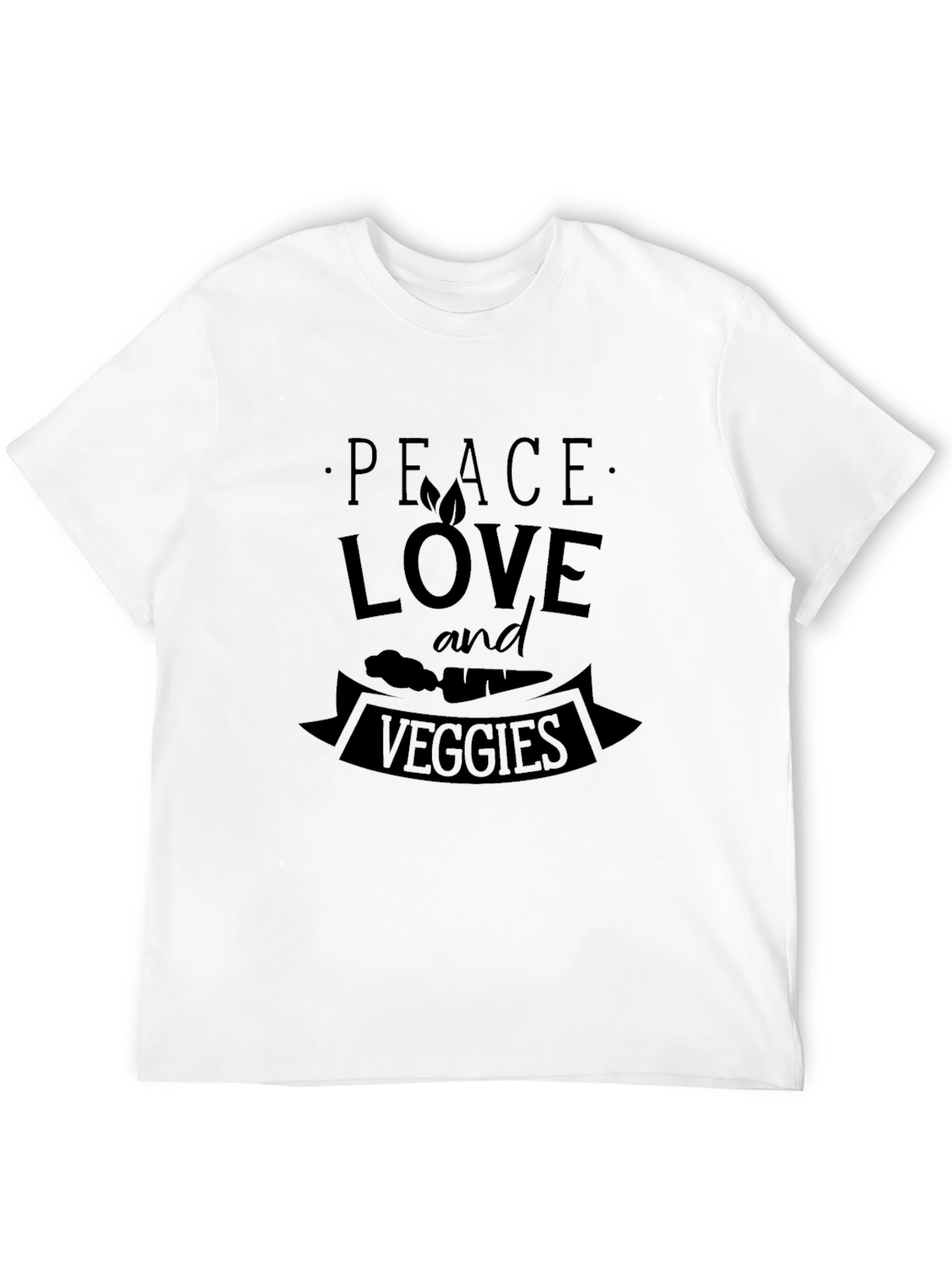 Peace Love and Veggies Graphic T-Shirt