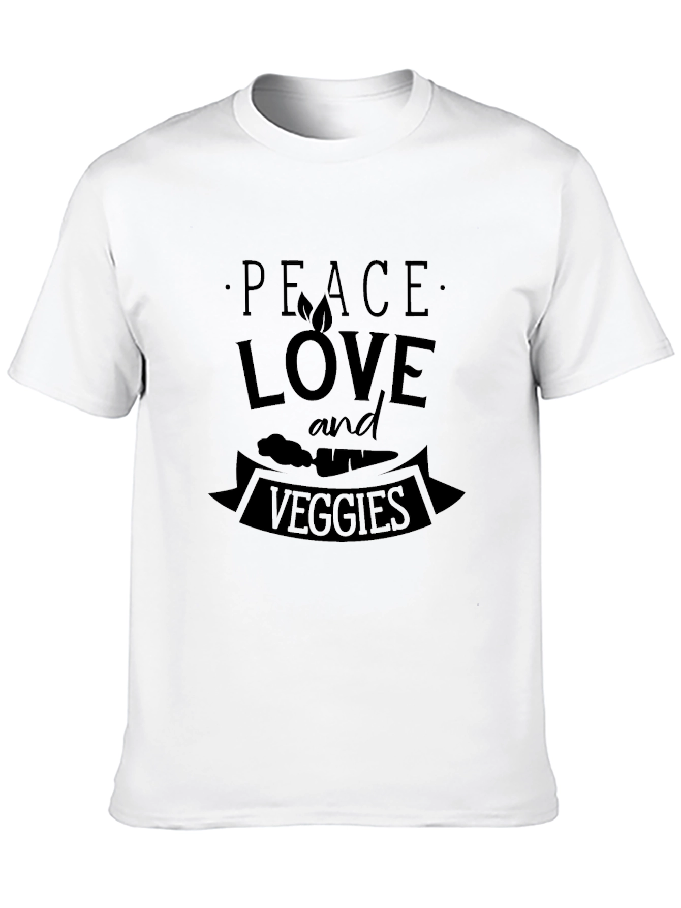 Peace Love and Veggies Graphic T-Shirt