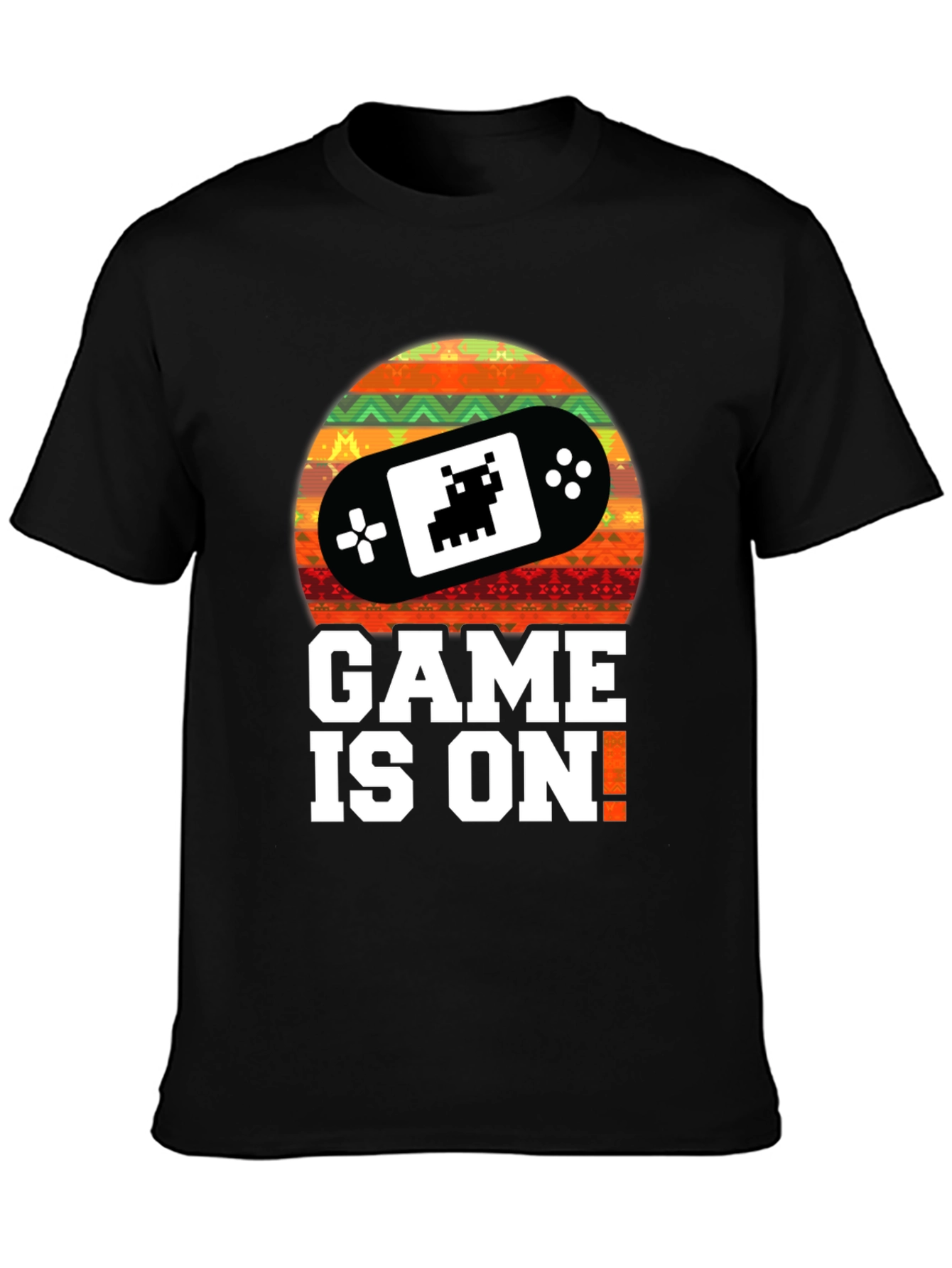 Game On! Retro Gamer T-Shirt - Black