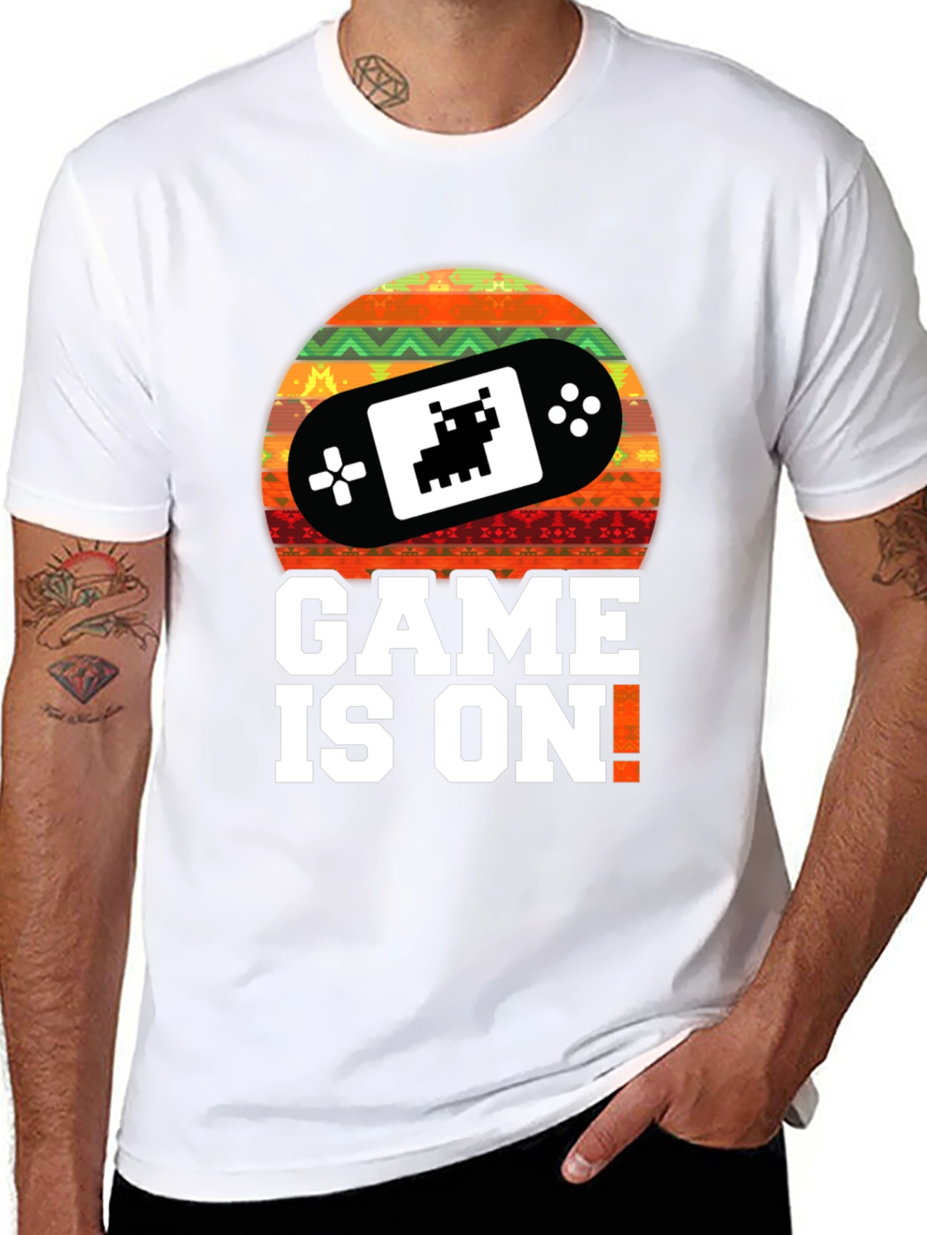 Game On! Retro Gamer T-Shirt - Black