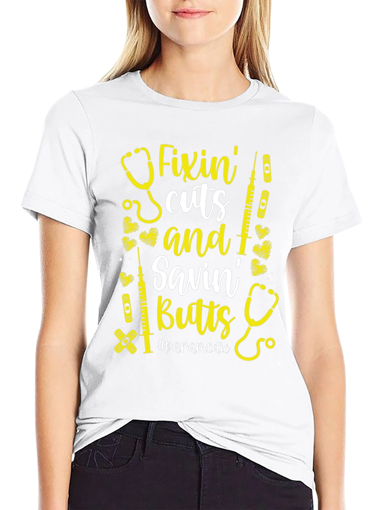 Fixin Cuts & Savin Butts Paramedic T-Shirt