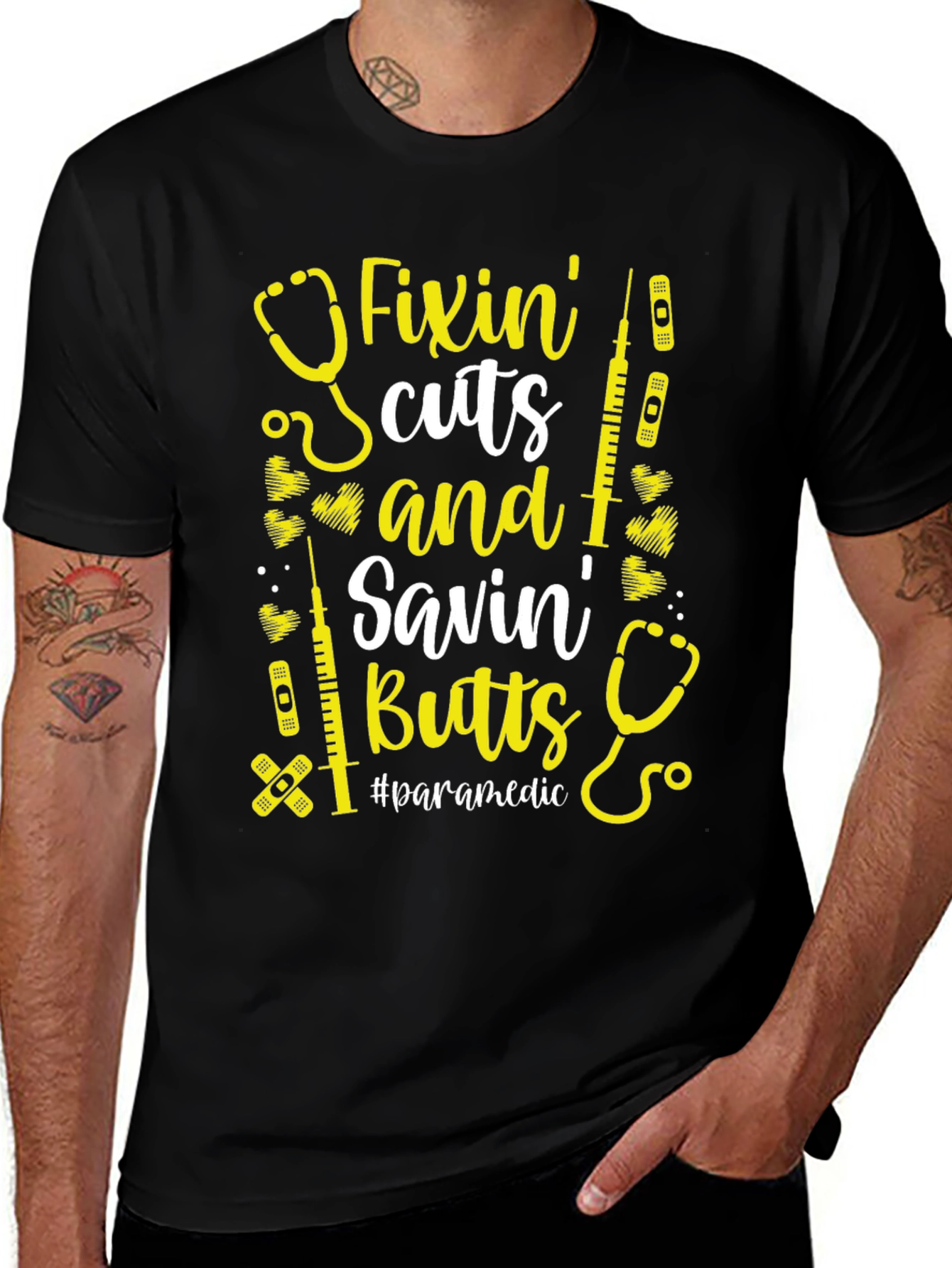 Fixin Cuts & Savin Butts Paramedic T-Shirt