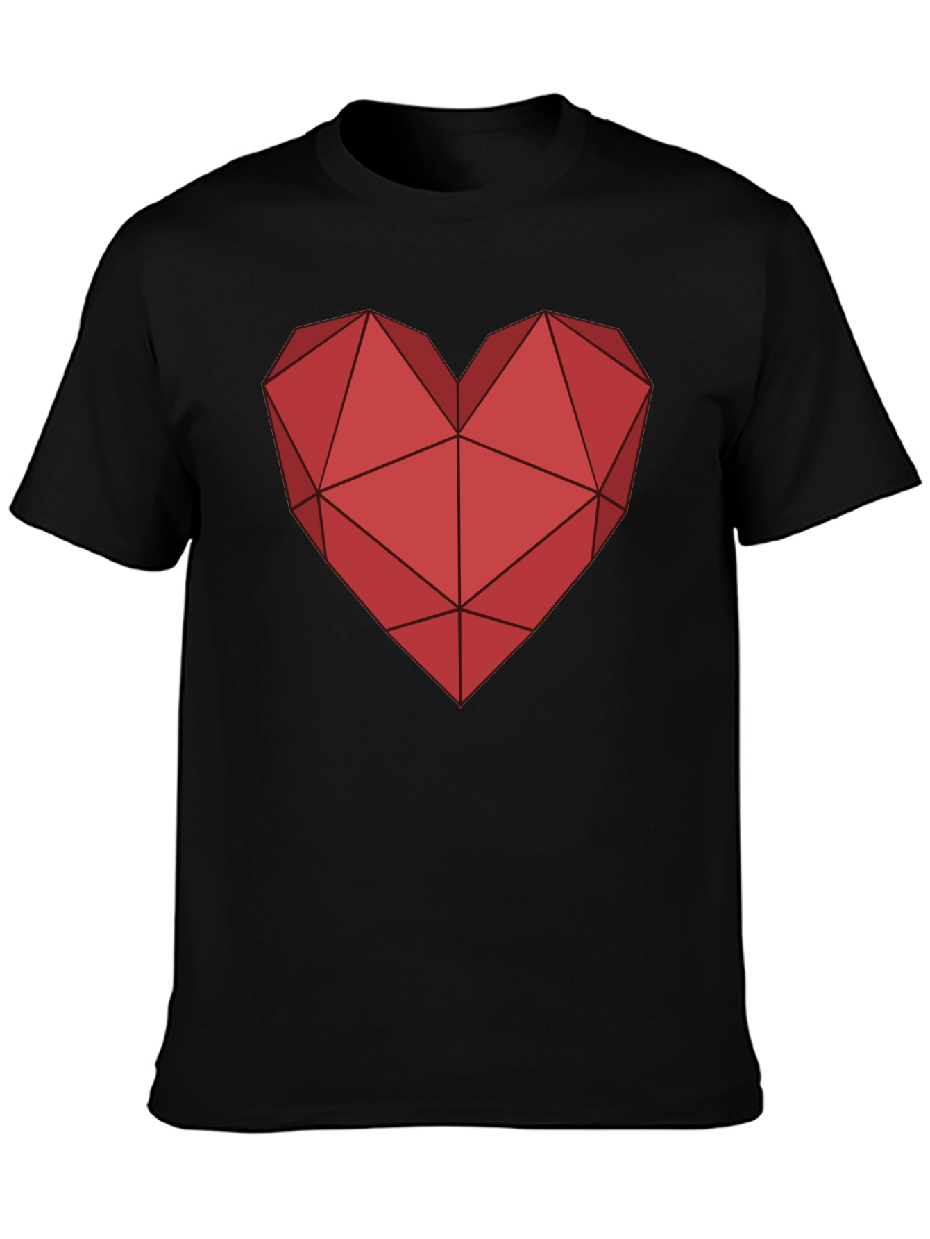 Geometric Heart Tee - Modern Graphic T-Shirt