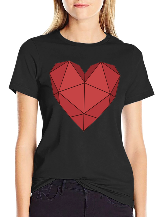Geometric Heart Tee - Modern Graphic T-Shirt