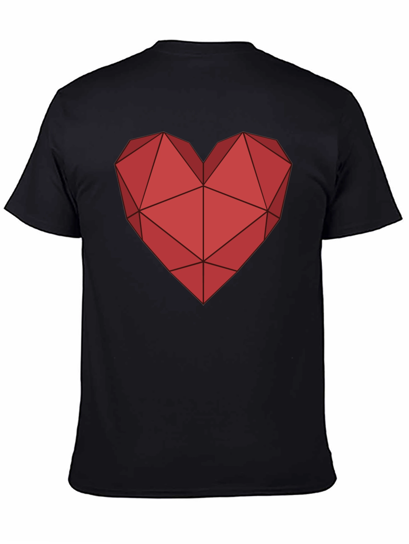Geometric Heart Tee - Modern Graphic T-Shirt