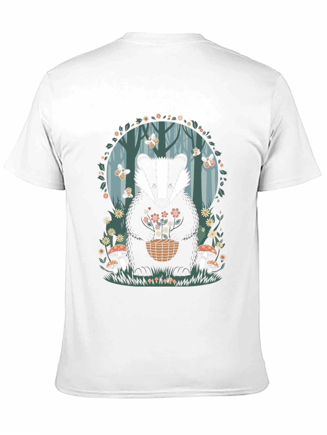 Badger in Forest T-Shirt
