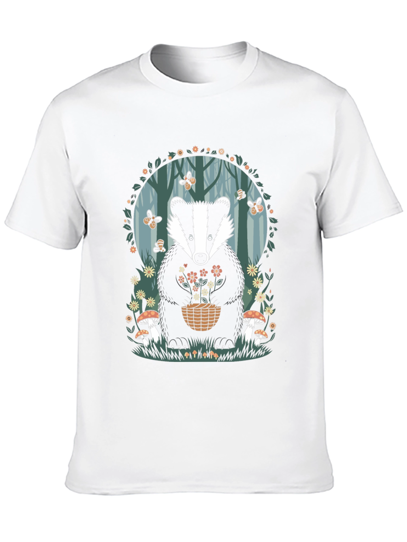 Badger in Forest T-Shirt