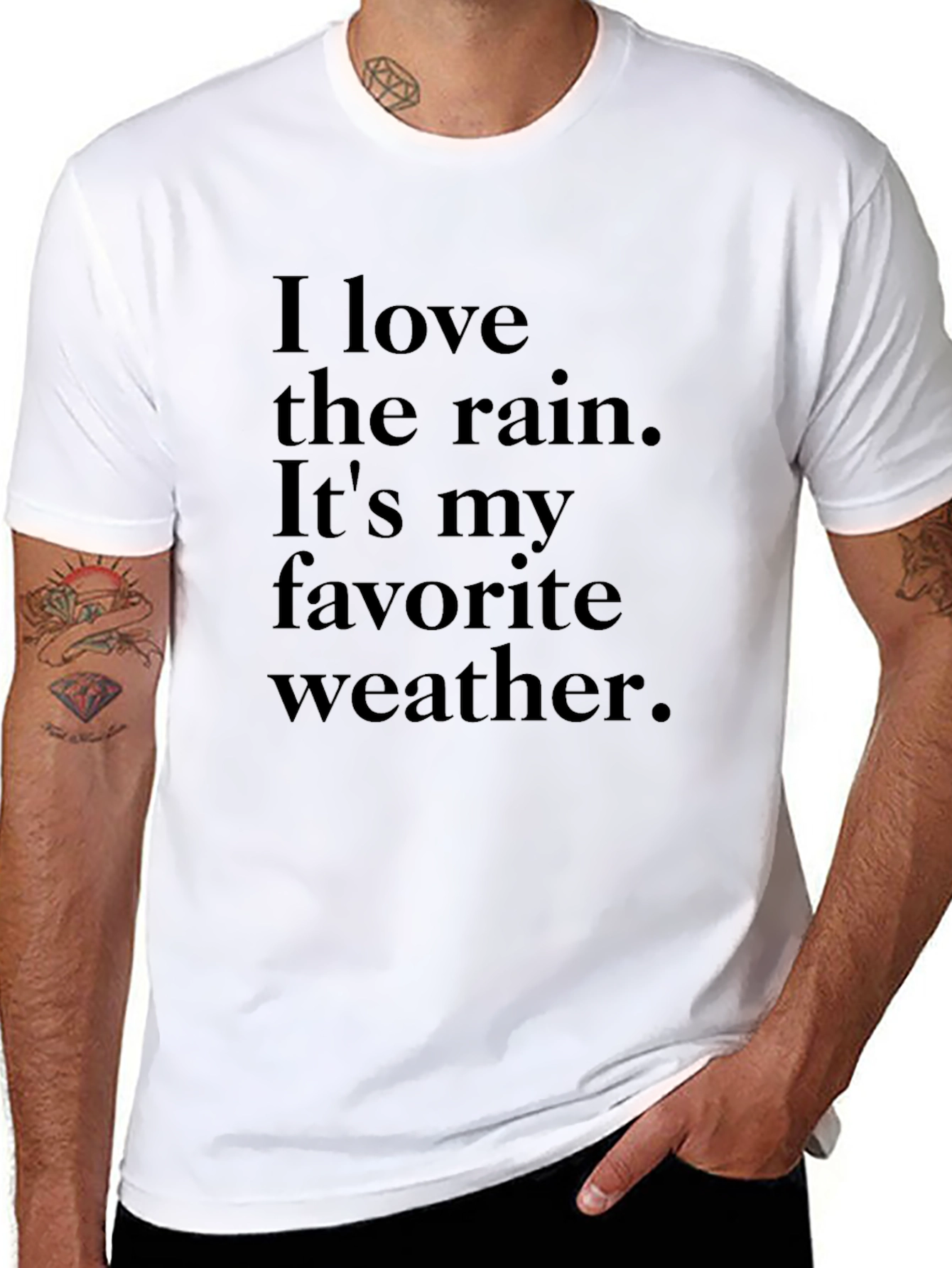 Rain Lover T-Shirt - Comfortable Black Tee