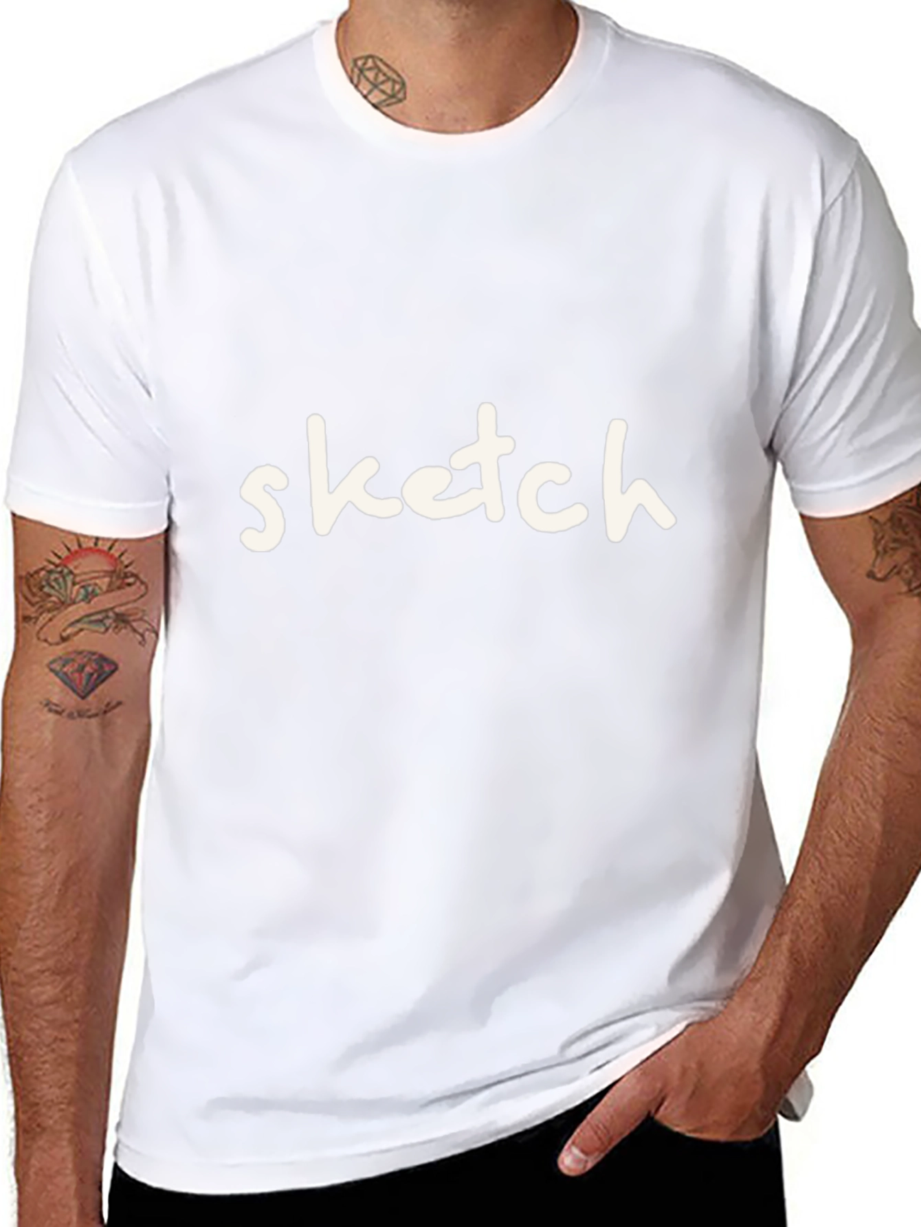 Sketch Graphic Tee - Modern Casual T-Shirt