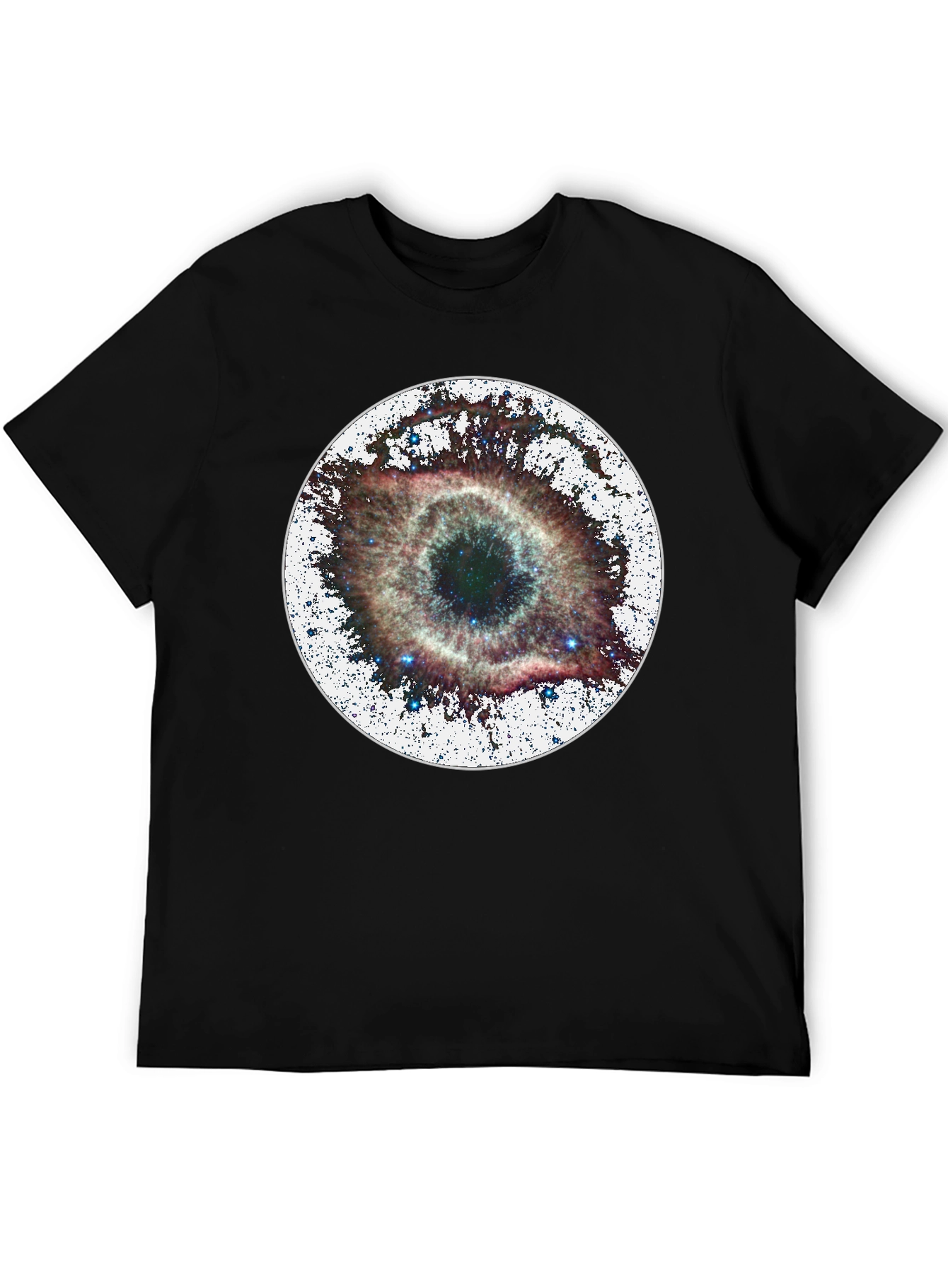 Nebula Eye Black Tee - Cosmic Style