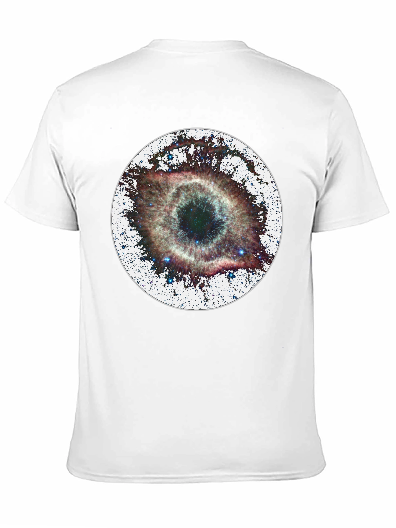 Nebula Eye Black Tee - Cosmic Style
