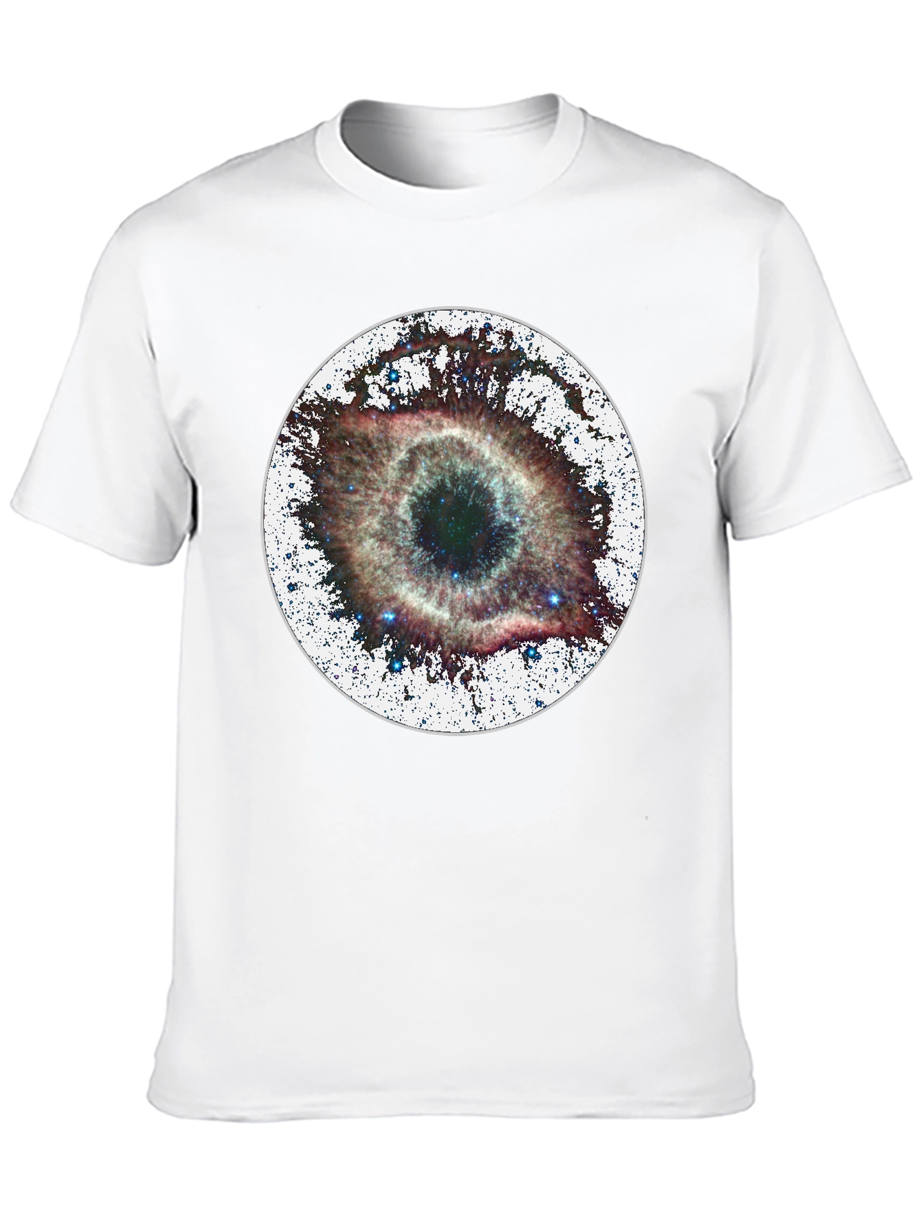 Nebula Eye Black Tee - Cosmic Style