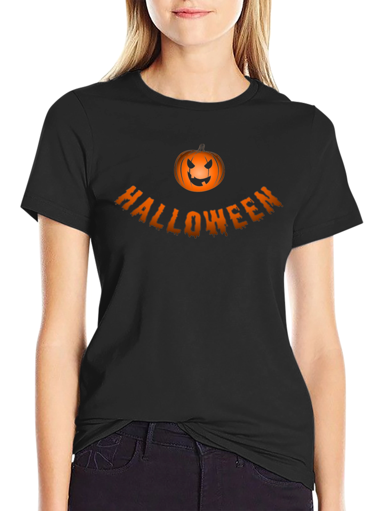 Halloween Pumpkin Graphic T-Shirt