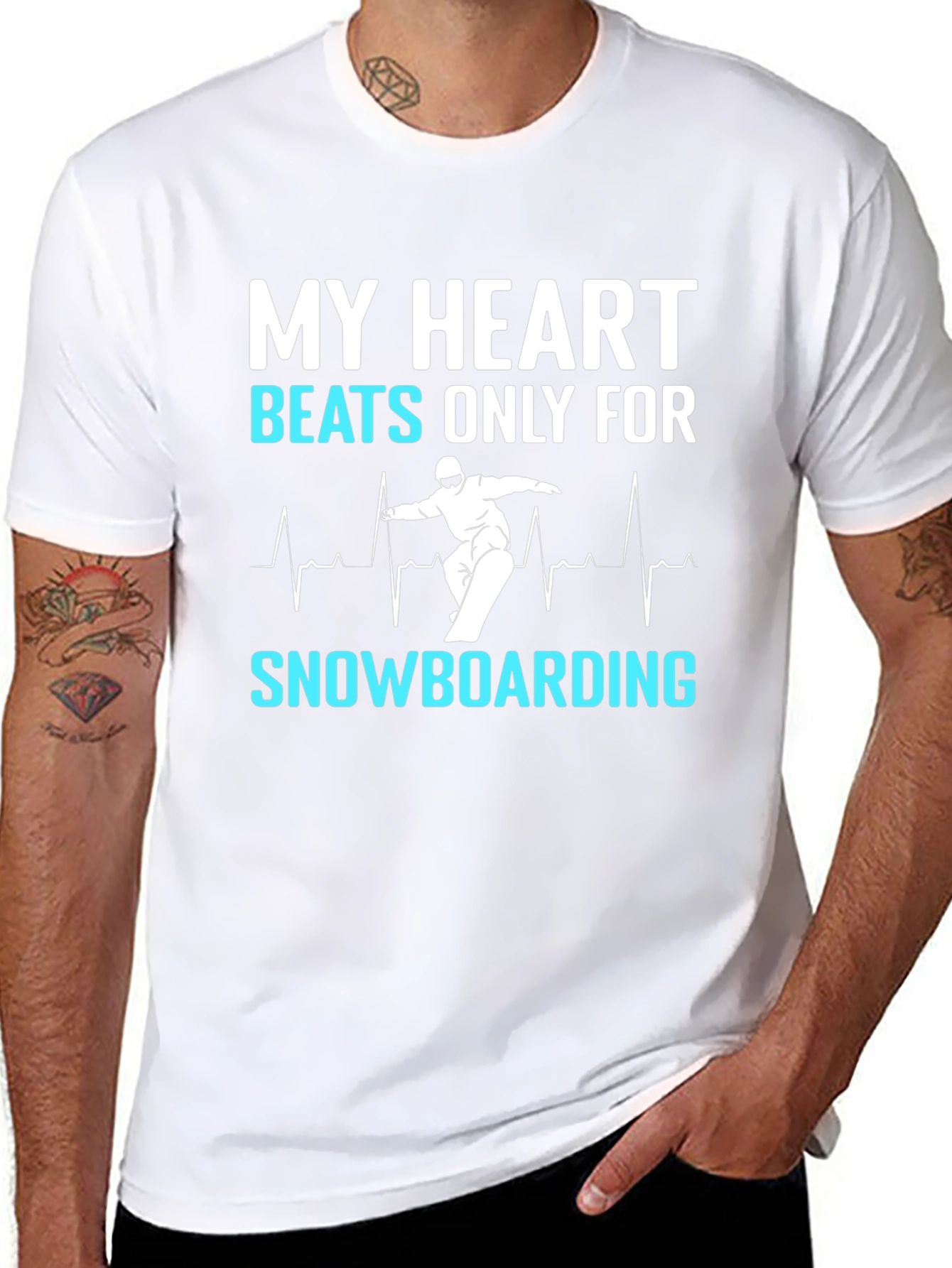 My Heart Beats for Snowboarding T-Shirt