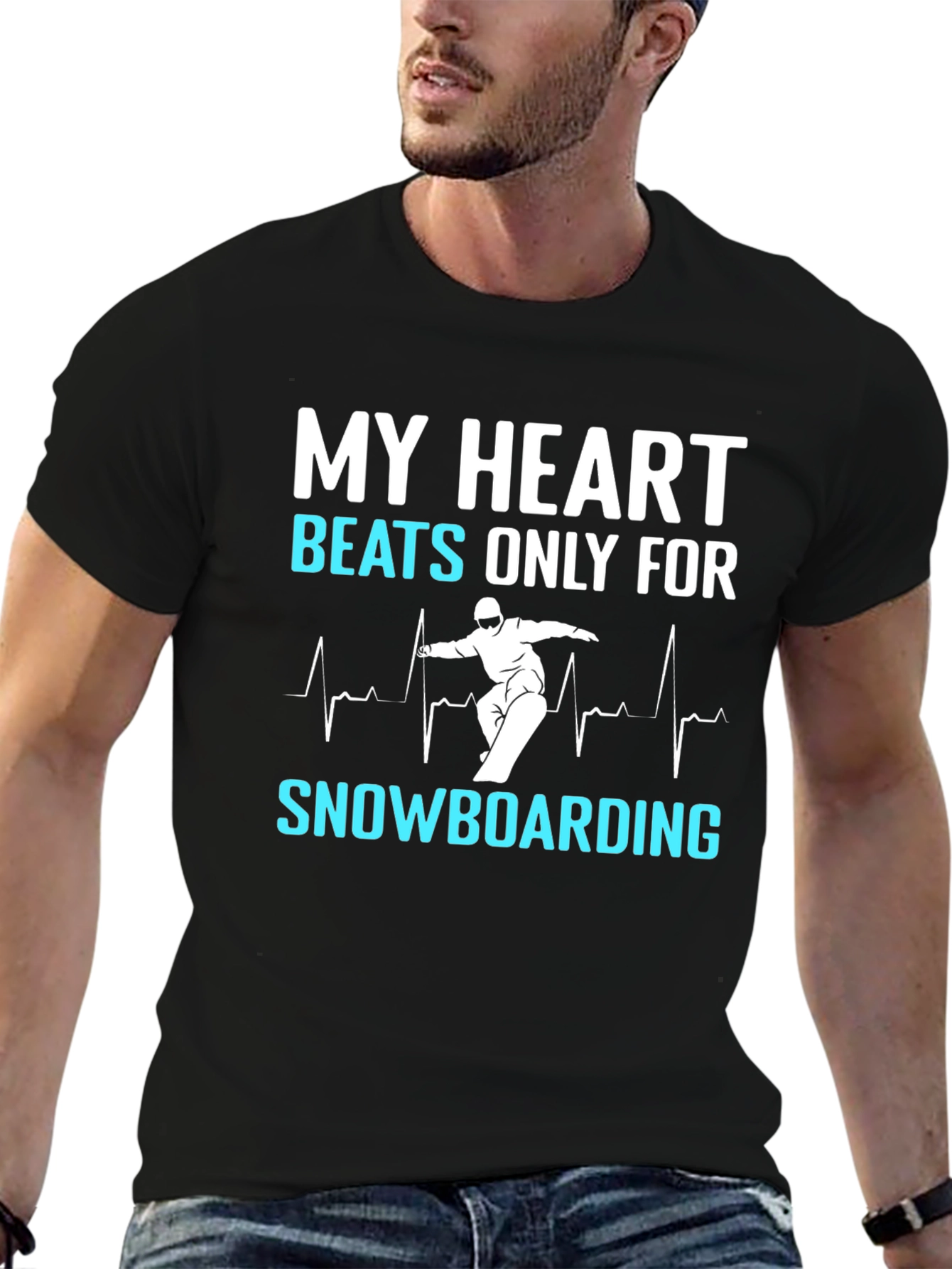 My Heart Beats for Snowboarding T-Shirt