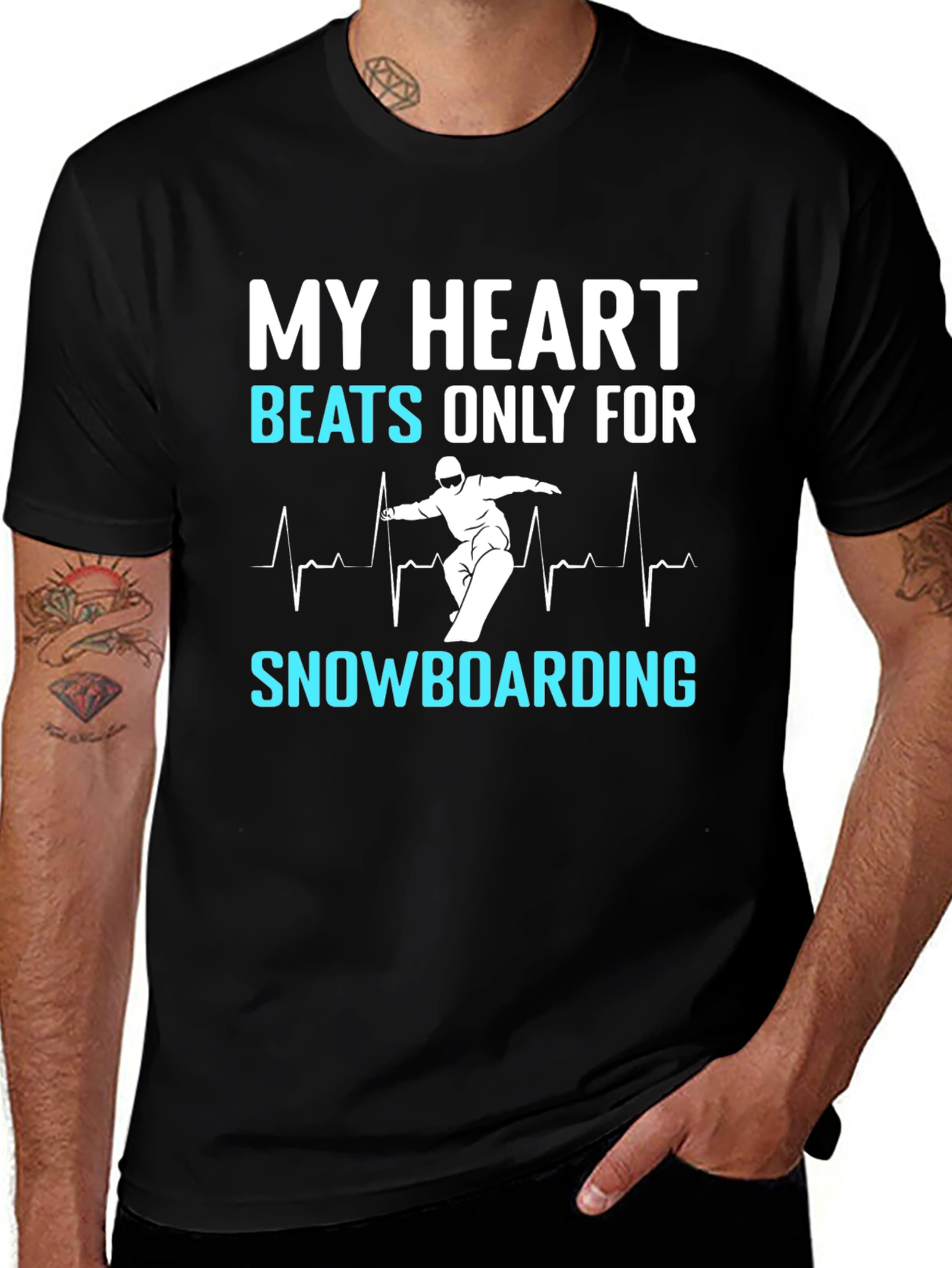 My Heart Beats for Snowboarding T-Shirt