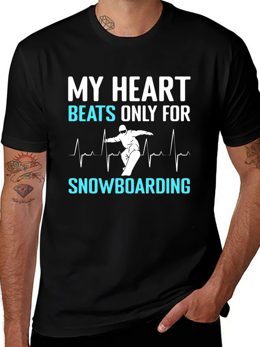 My Heart Beats for Snowboarding T-Shirt