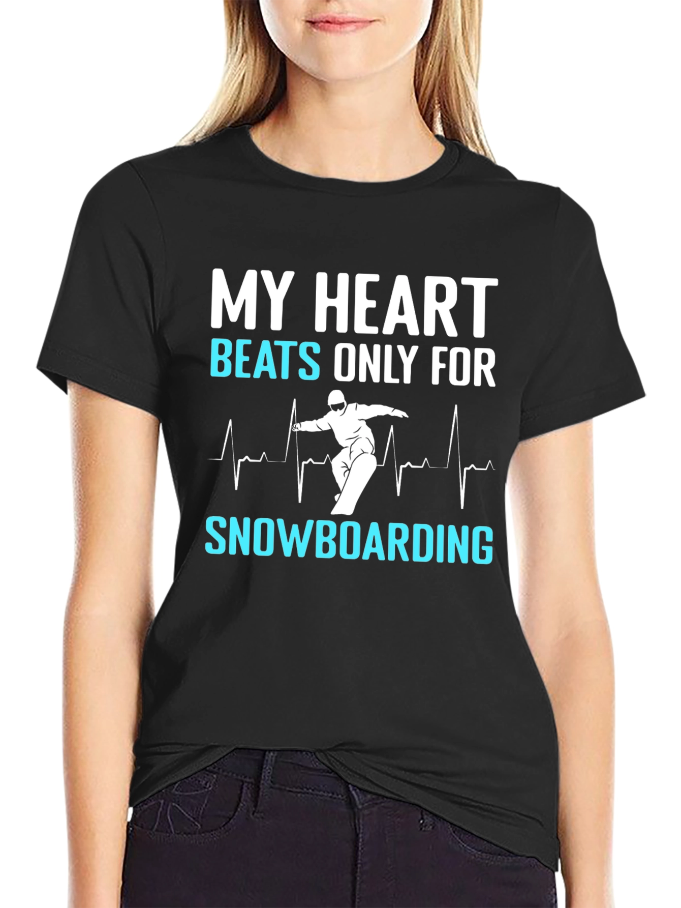 My Heart Beats for Snowboarding T-Shirt