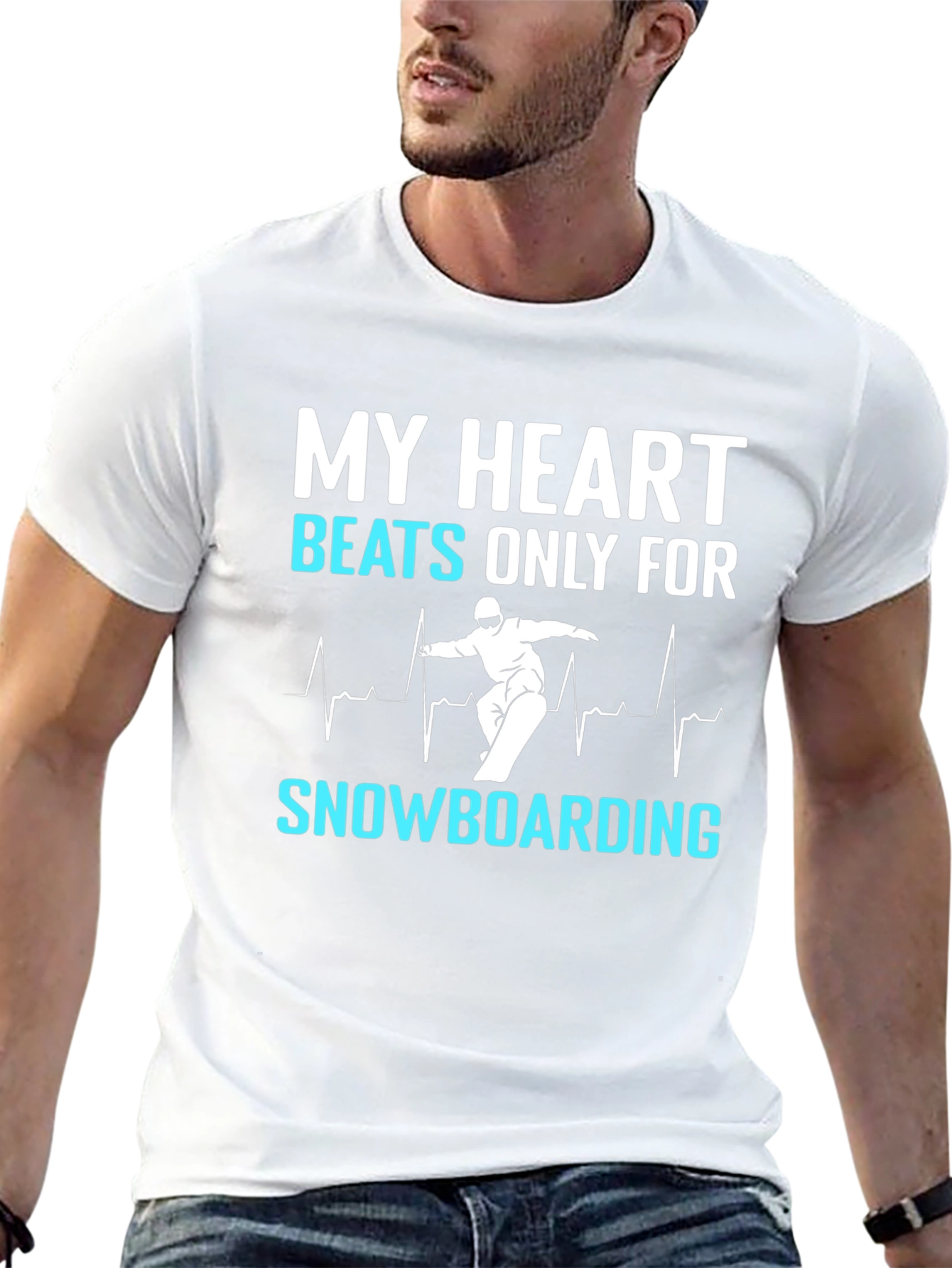 My Heart Beats for Snowboarding T-Shirt