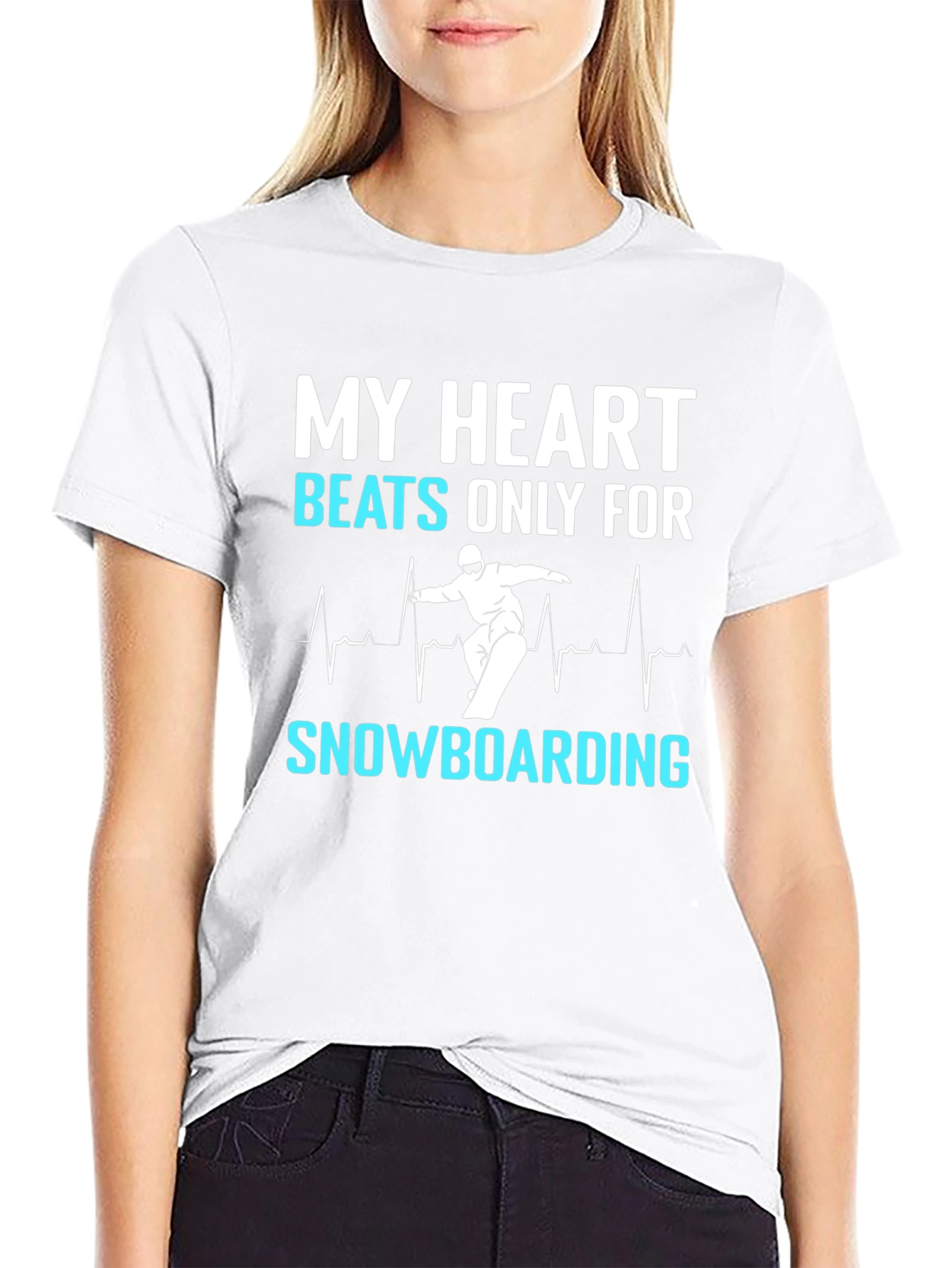My Heart Beats for Snowboarding T-Shirt