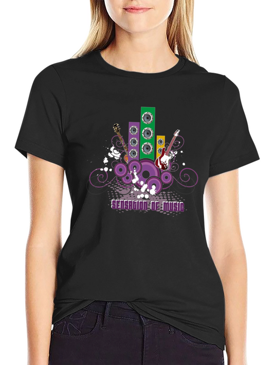 Music Lovers Graphic Tee - Black