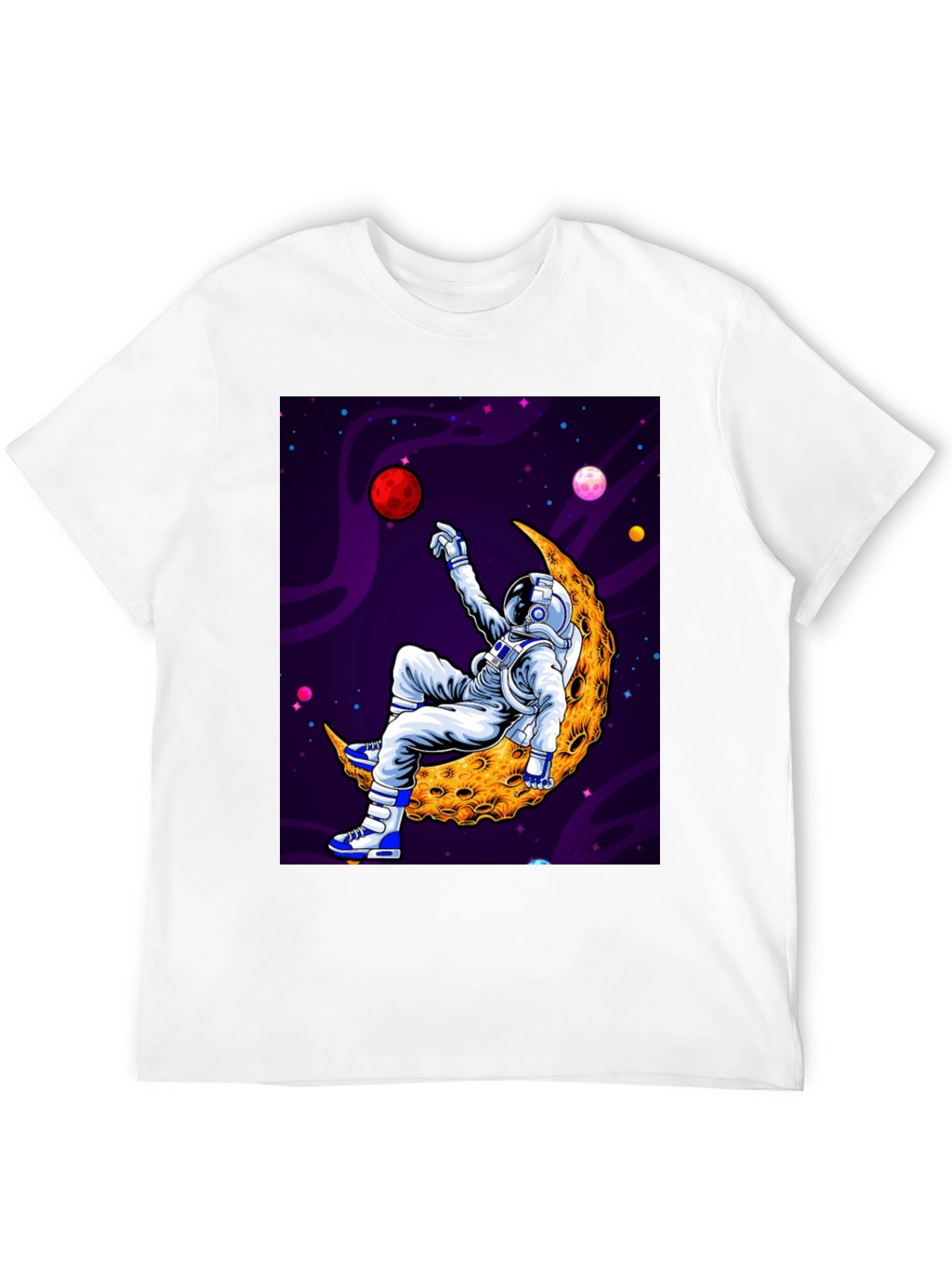 Astronaut Moon Graphic Tee - Space Vibes