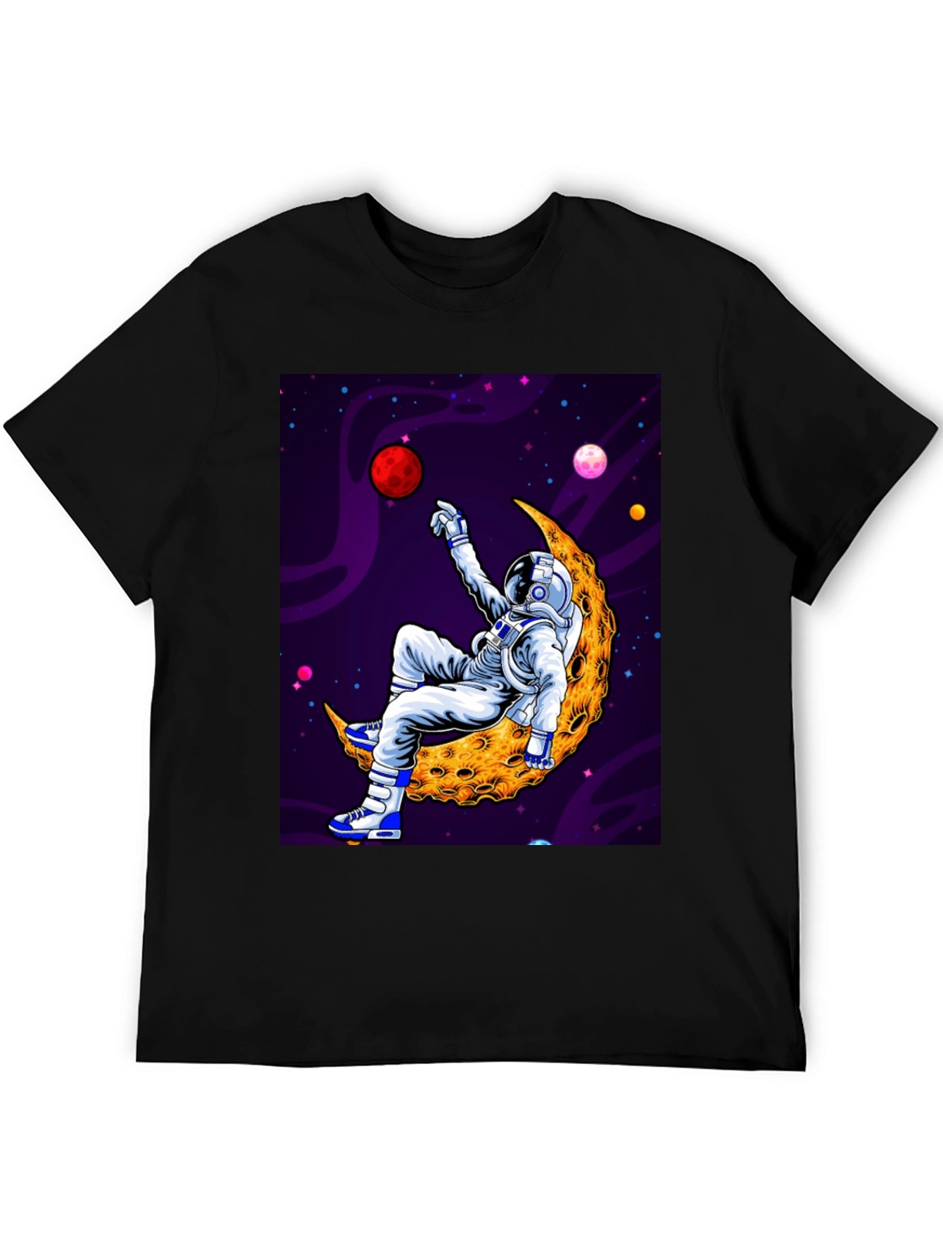 Astronaut Moon Graphic Tee - Space Vibes