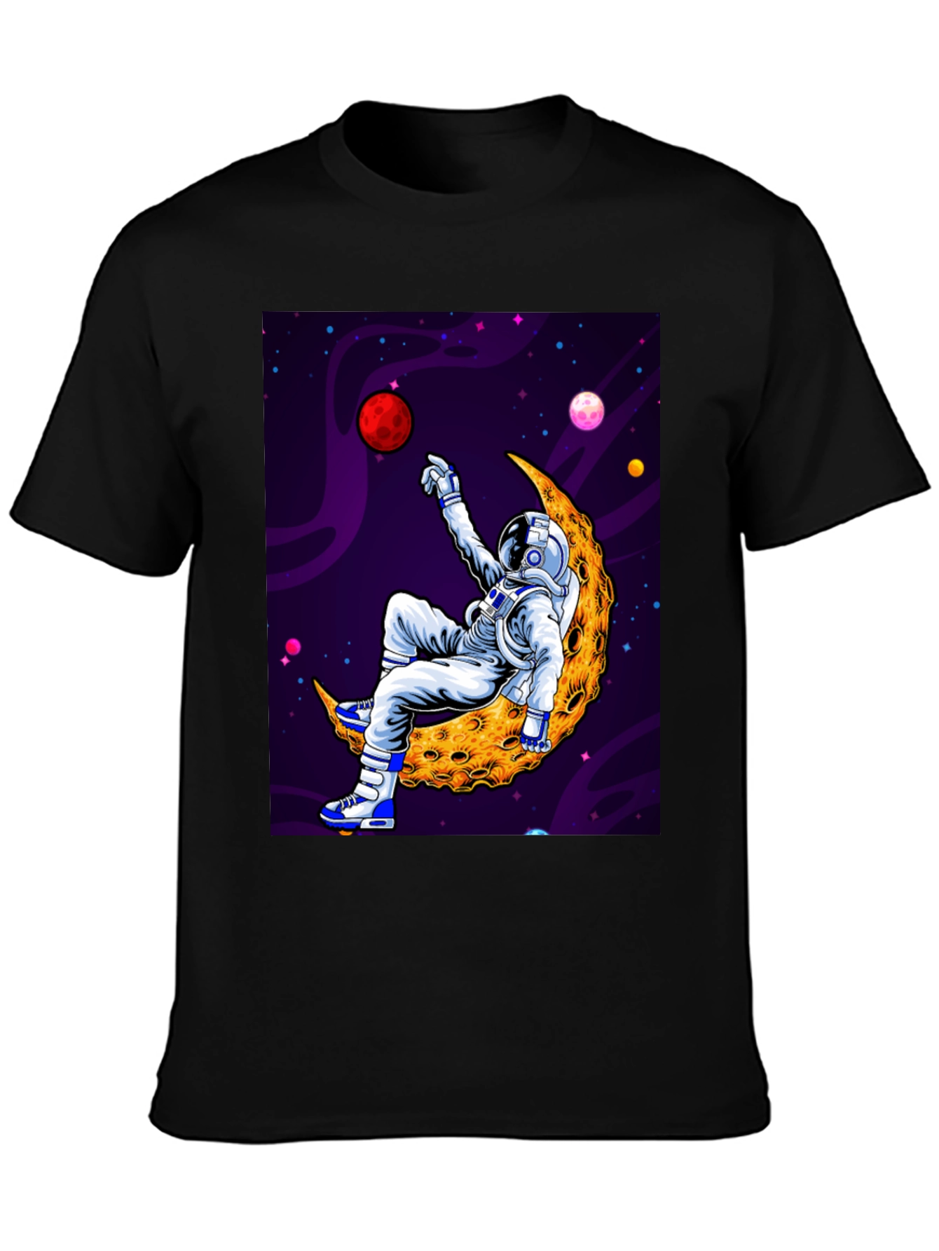 Astronaut Moon Graphic Tee - Space Vibes