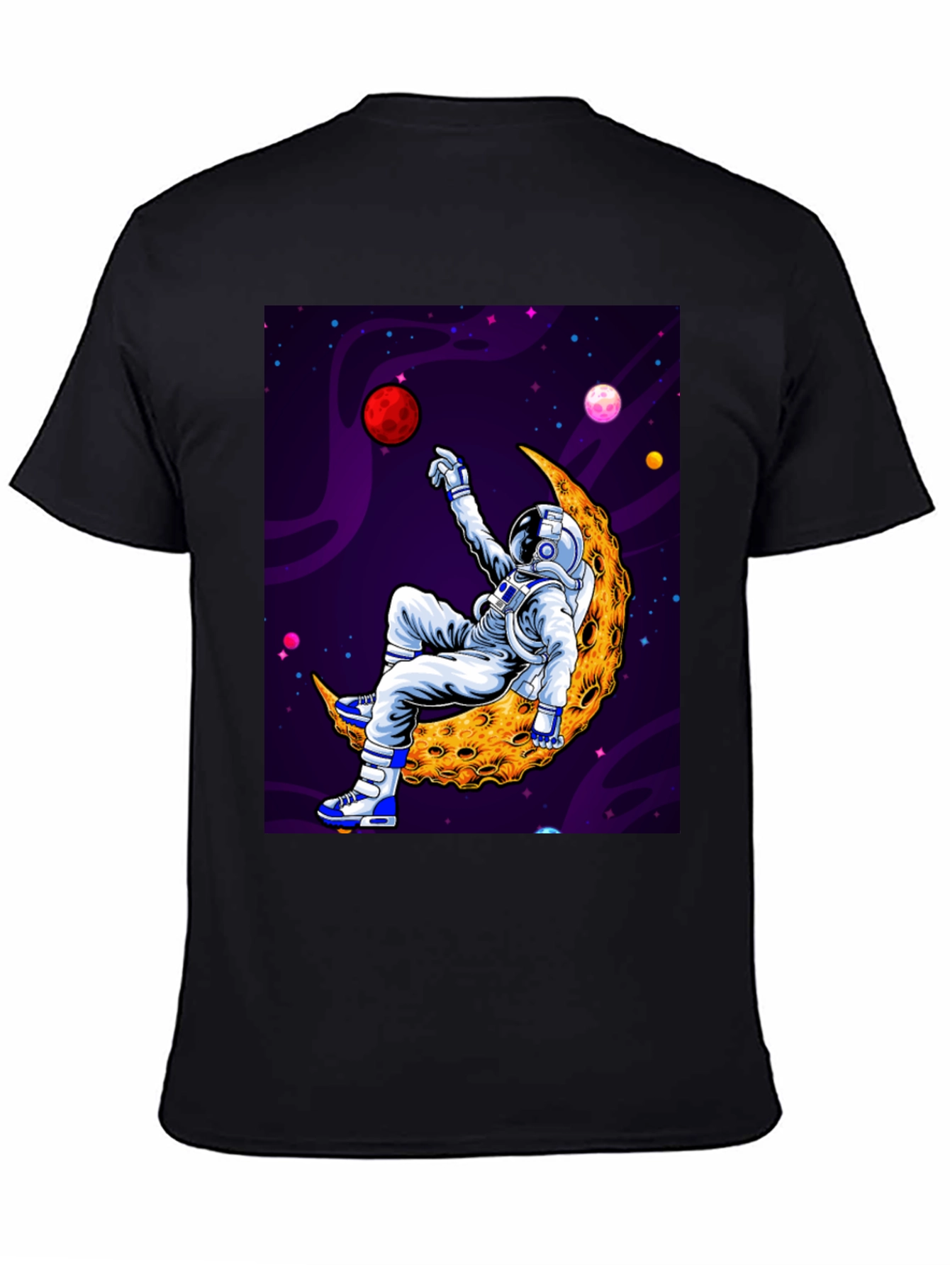 Astronaut Moon Graphic Tee - Space Vibes