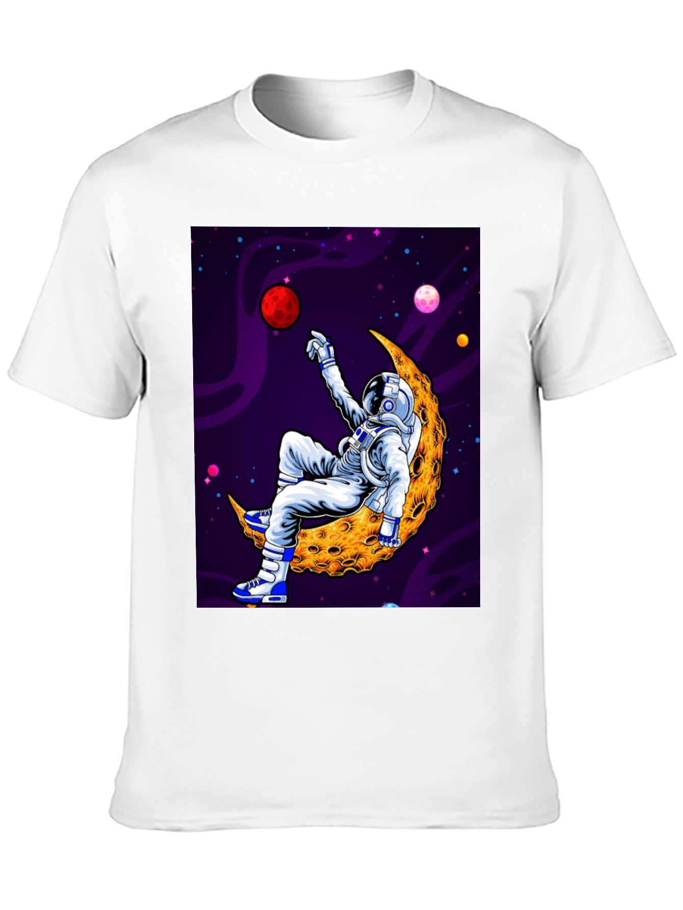 Astronaut Moon Graphic Tee - Space Vibes