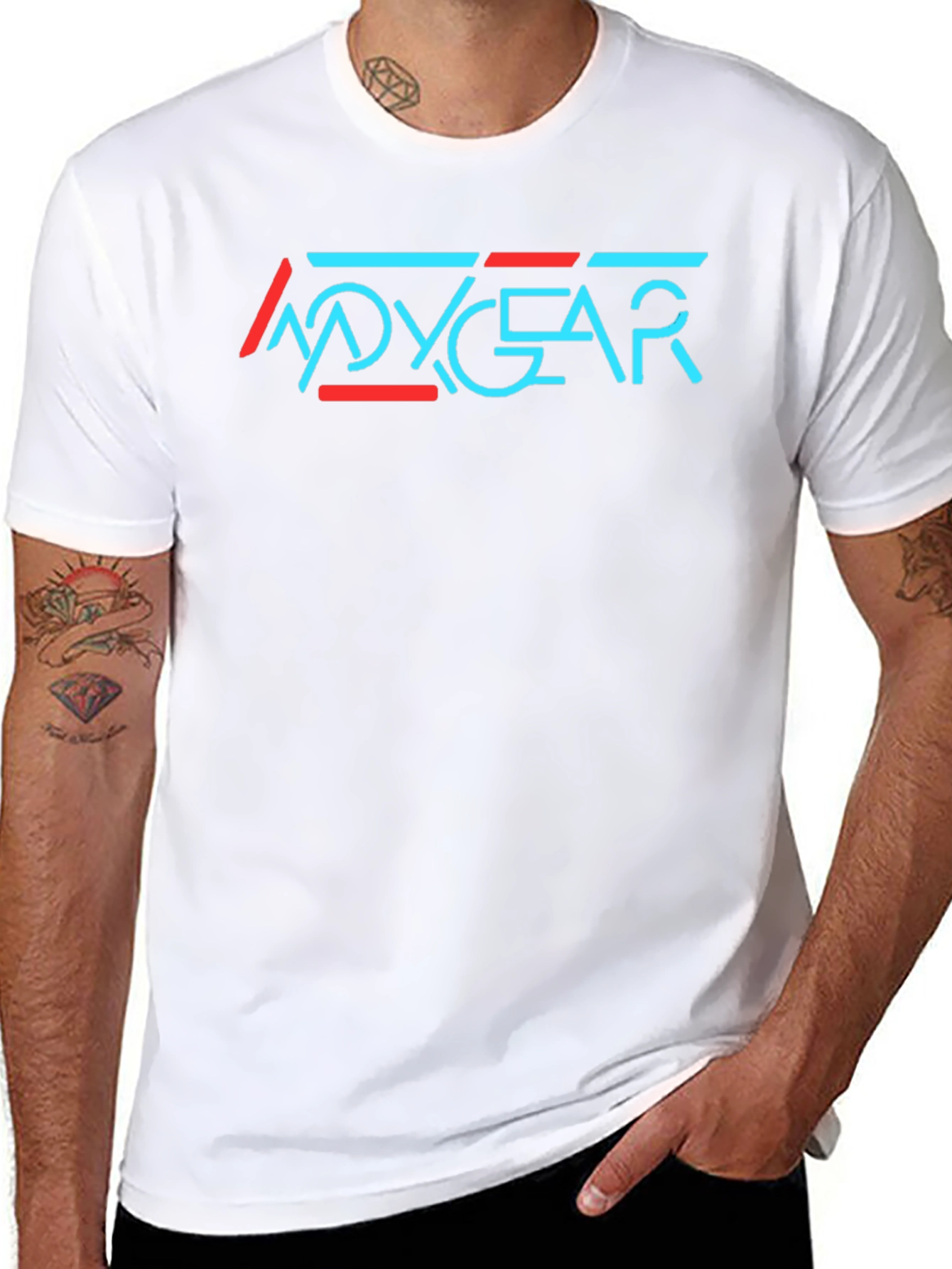 Stylish Black T-Shirt with Modern Graphic Print
