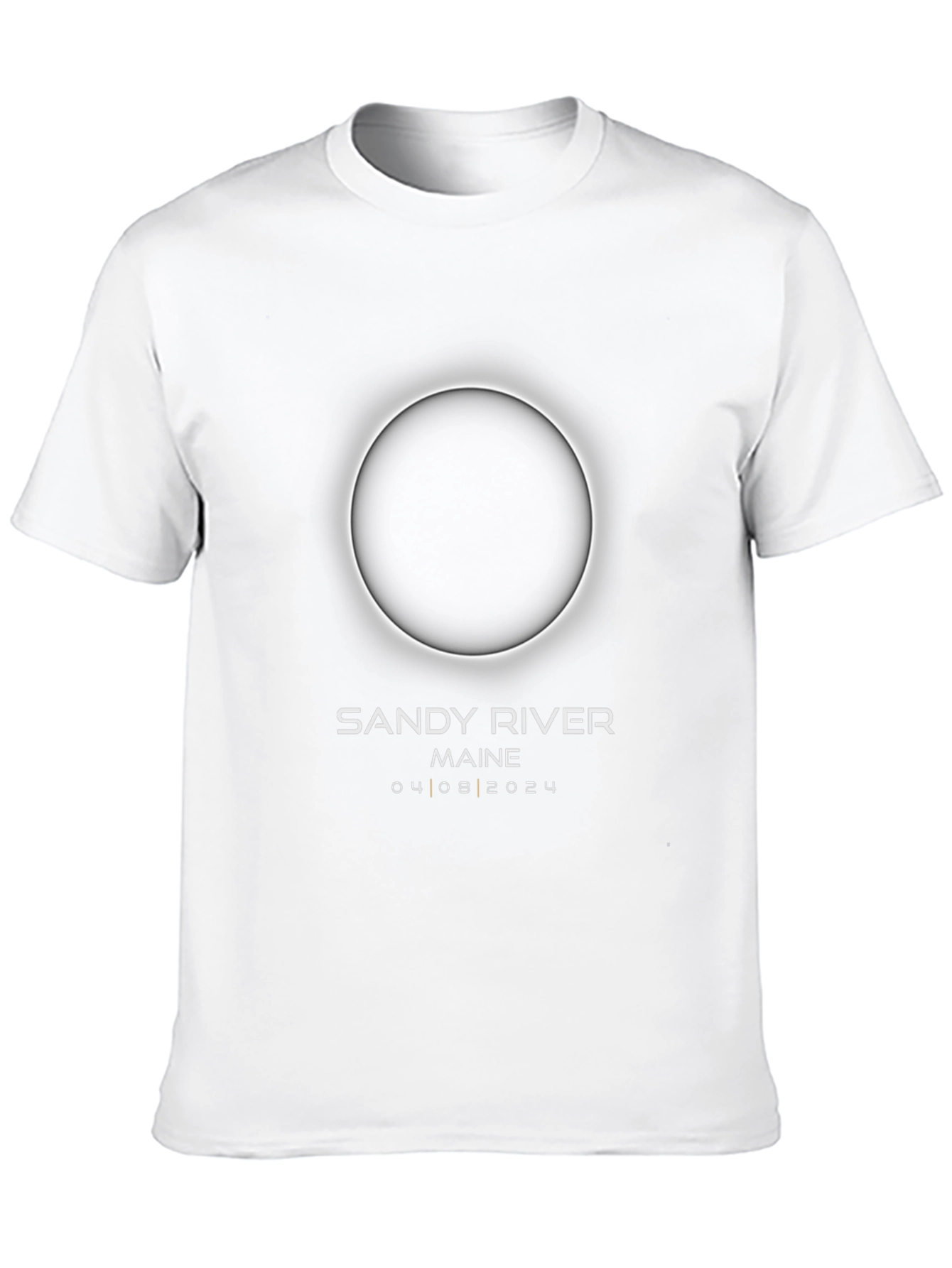Sandy River Maine Eclipse 2024 Black T-Shirt