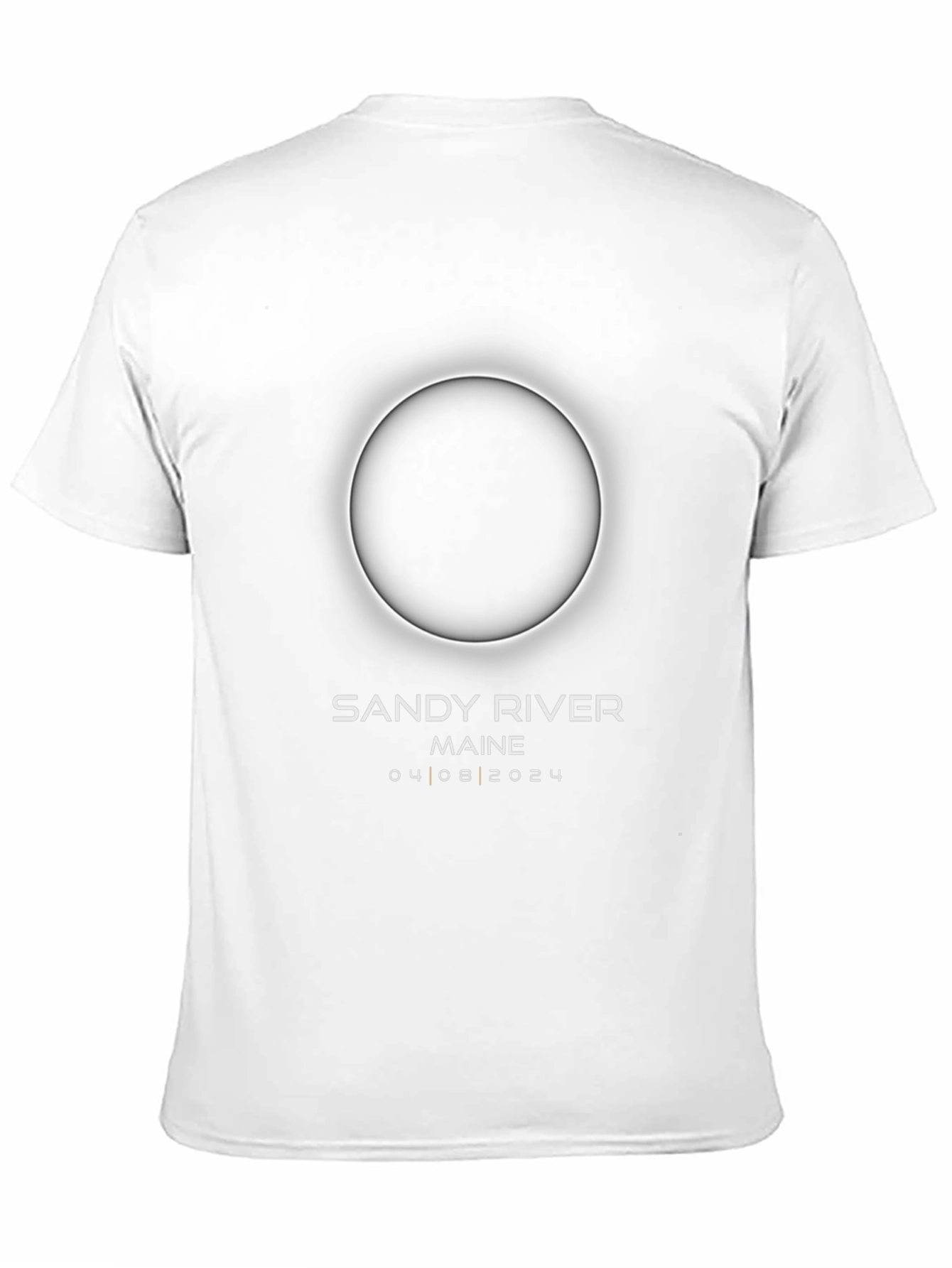 Sandy River Maine Eclipse 2024 Black T-Shirt
