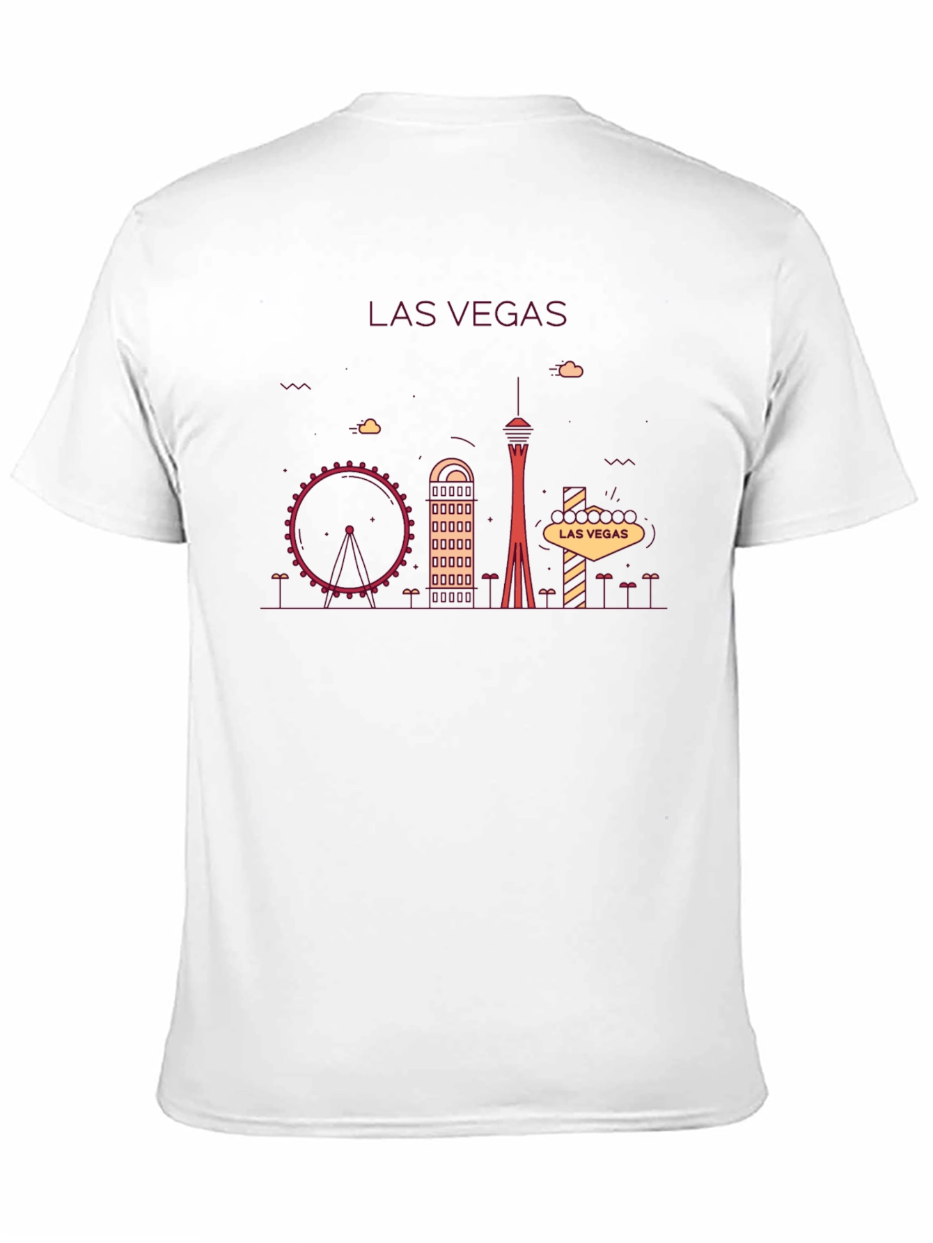 Las Vegas Skyline Graphic T-Shirt - Black