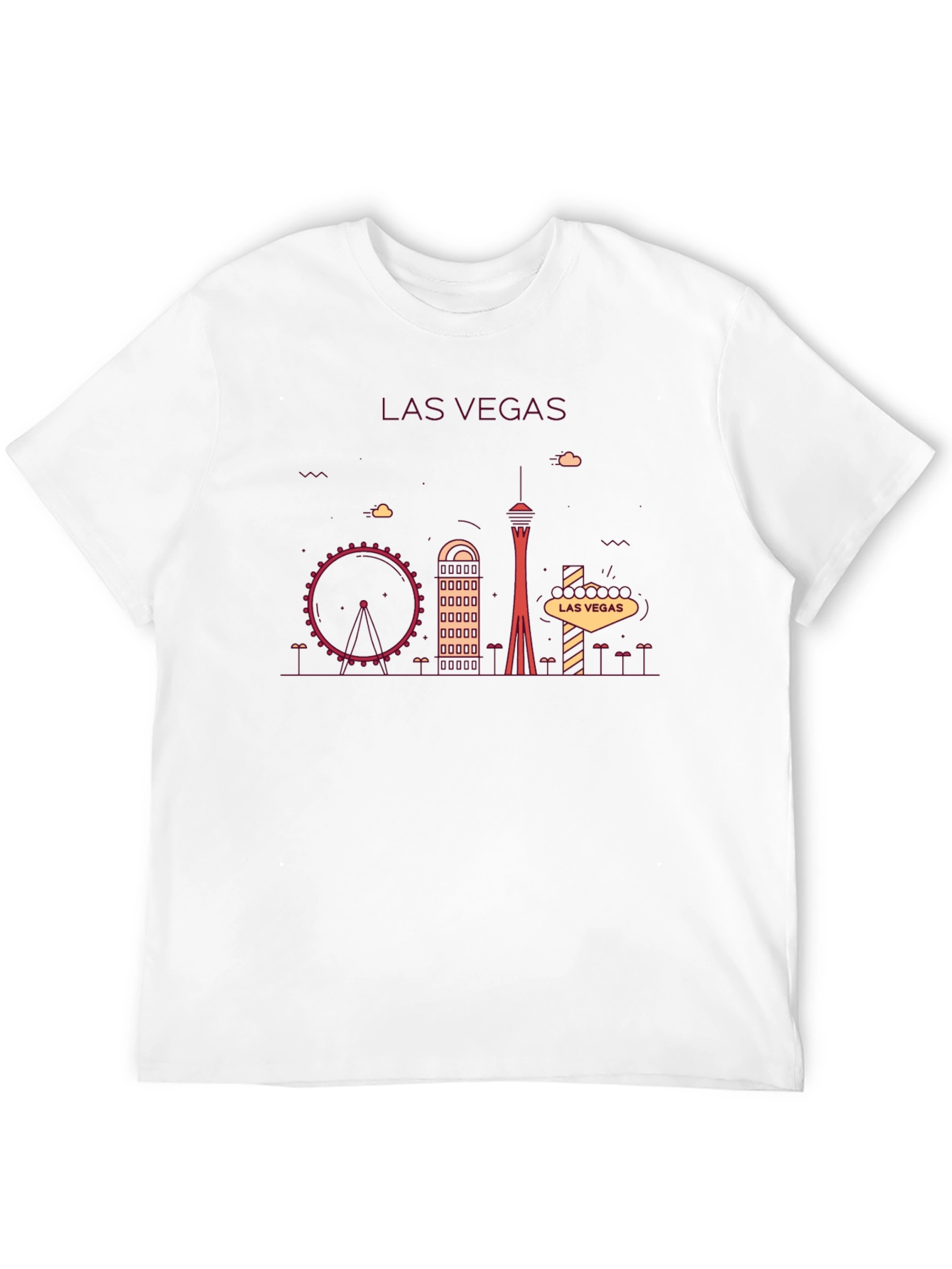 Las Vegas Skyline Graphic T-Shirt - Black