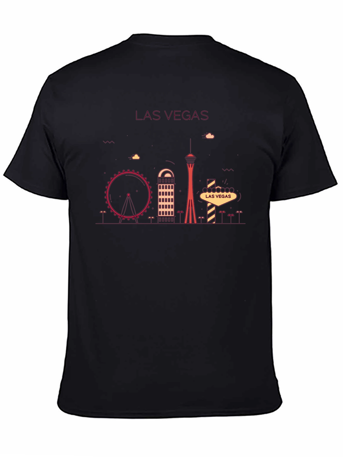 Las Vegas Skyline Graphic T-Shirt - Black